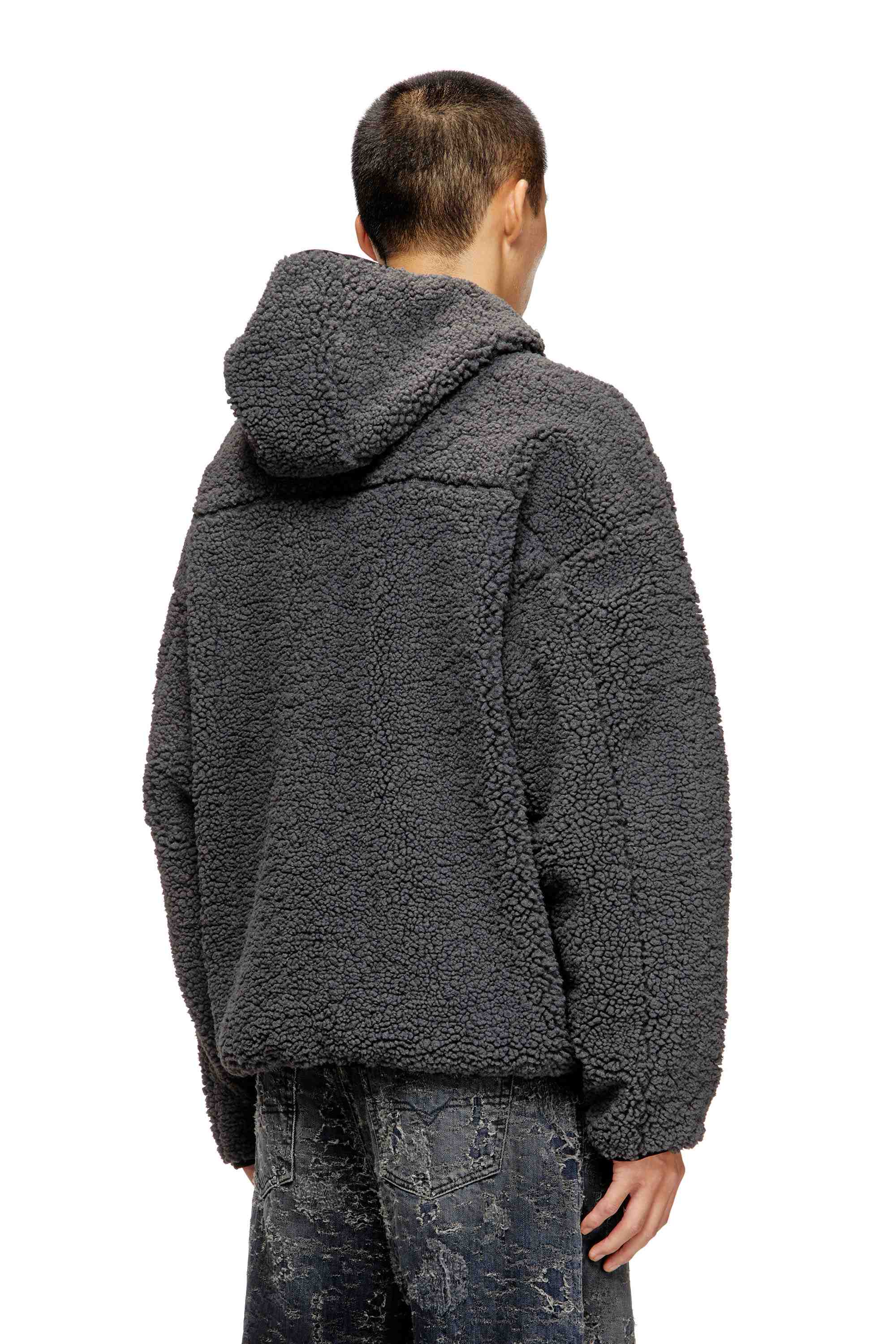 Dark Grey Teddy hoodie sweatshirt