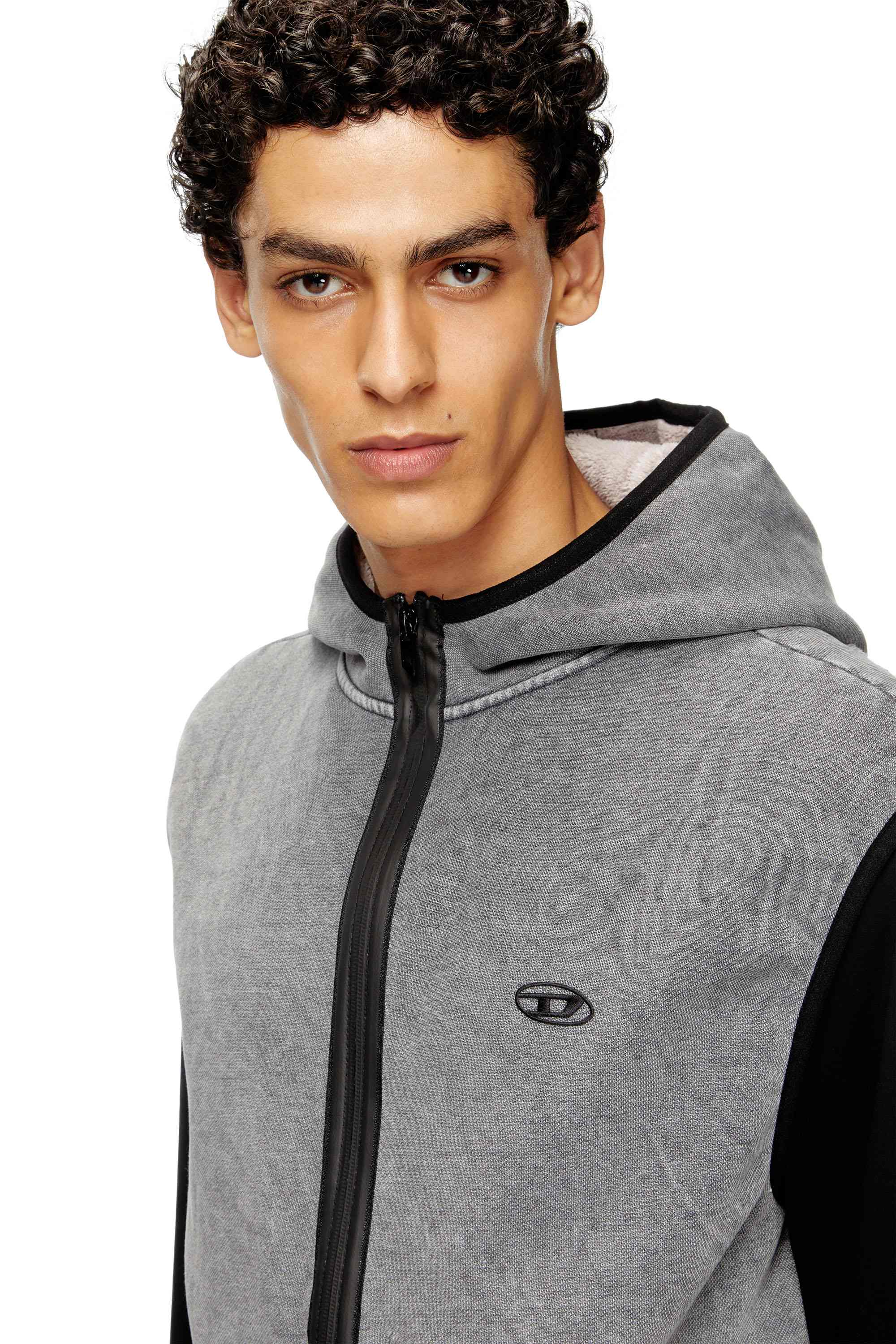 Black Sleeveless zip-up hoodie