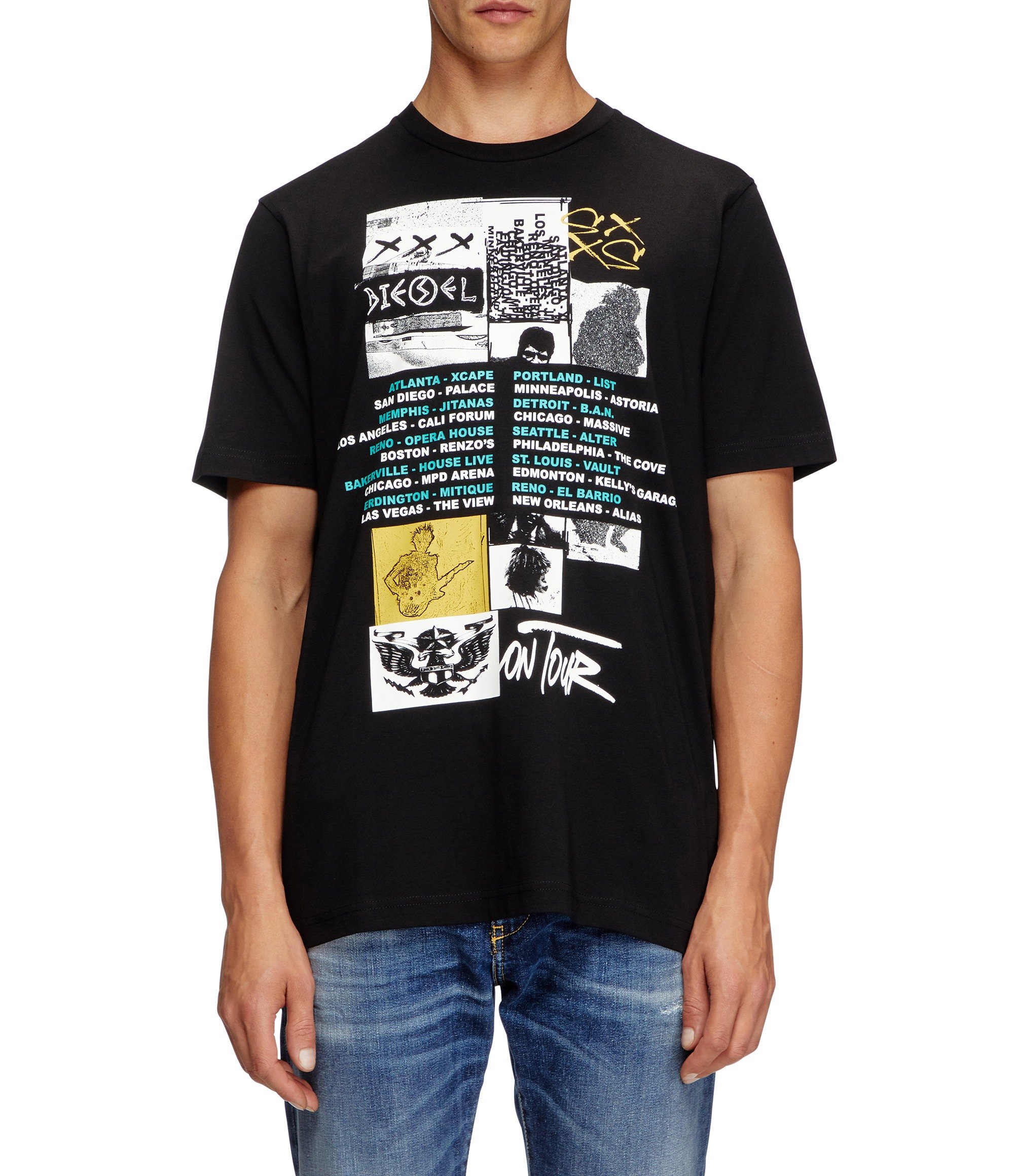 Black Male T-JUST-ROCK-A T-Shirts