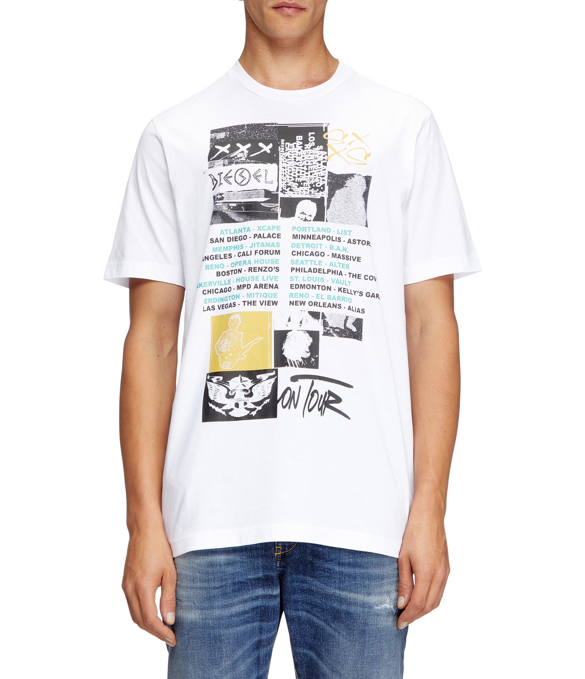 White Male T-JUST-ROCK-A T-Shirts