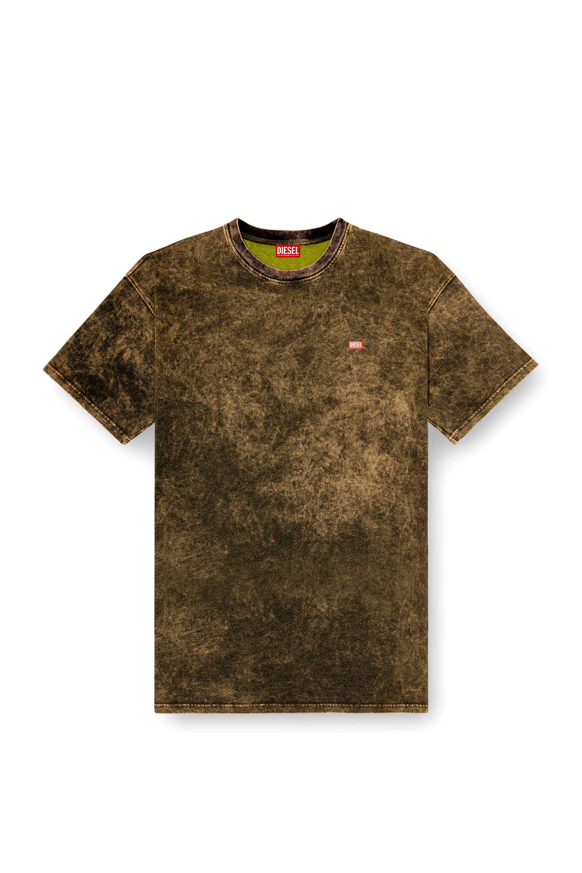 Green Jersey t-shirt with logo Military Green