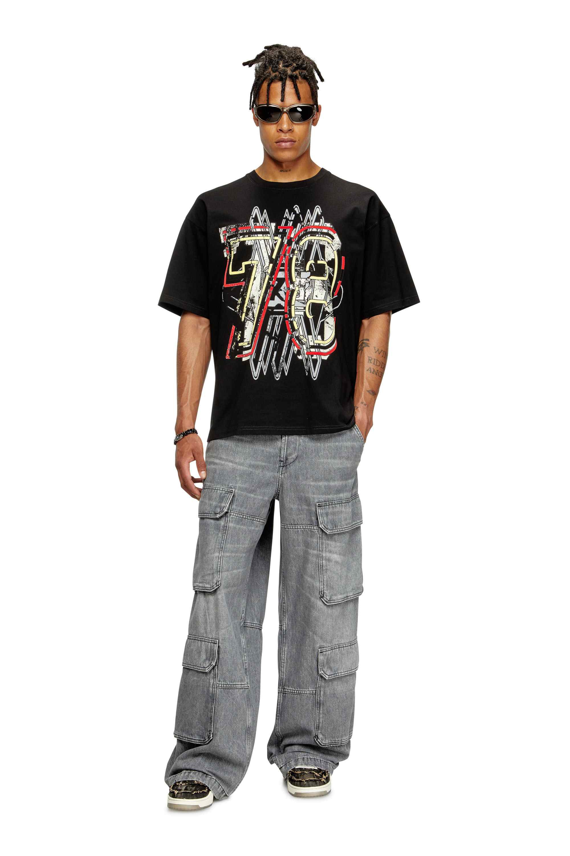 Black T-shirt with 78 print