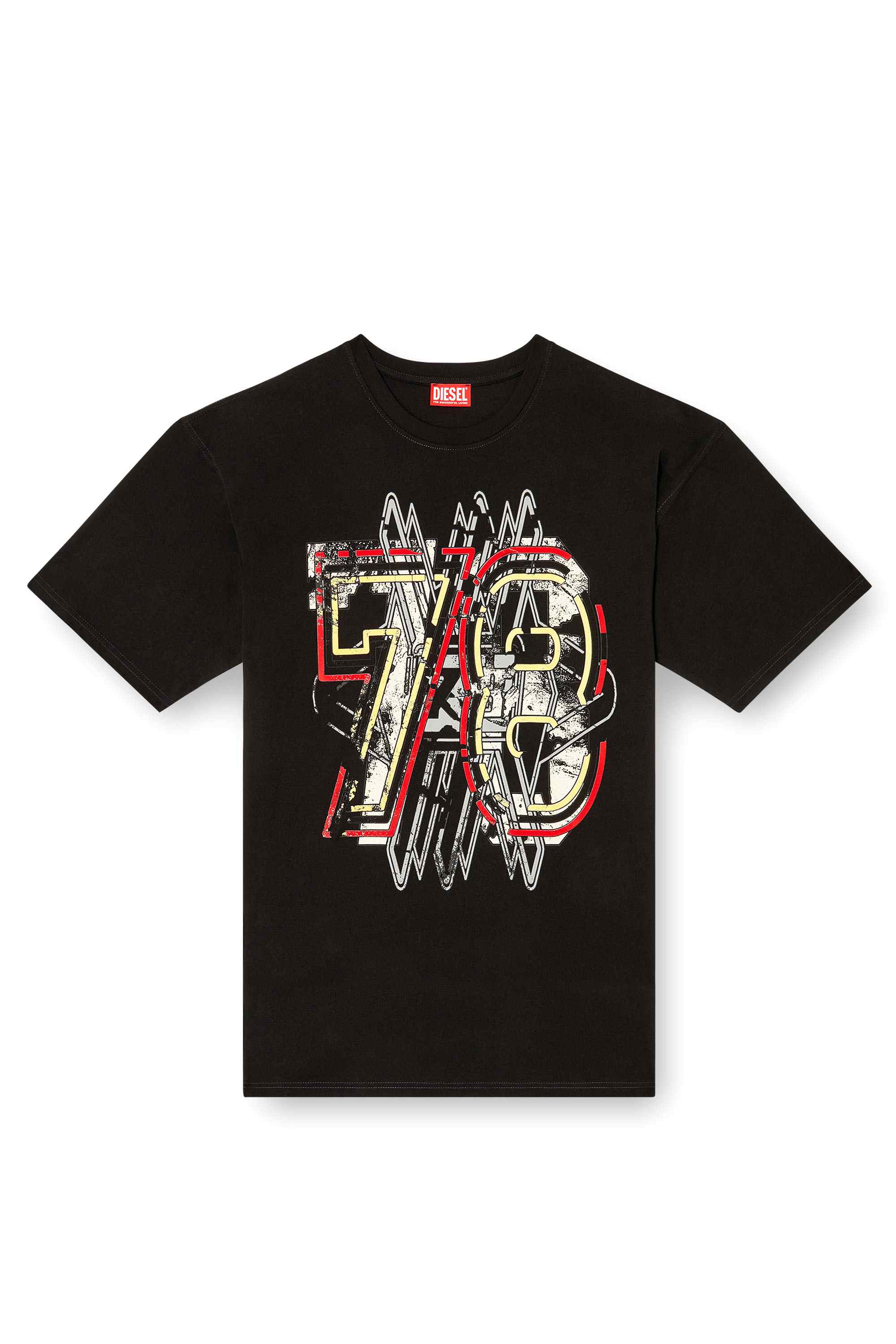 Black T-shirt with 78 print