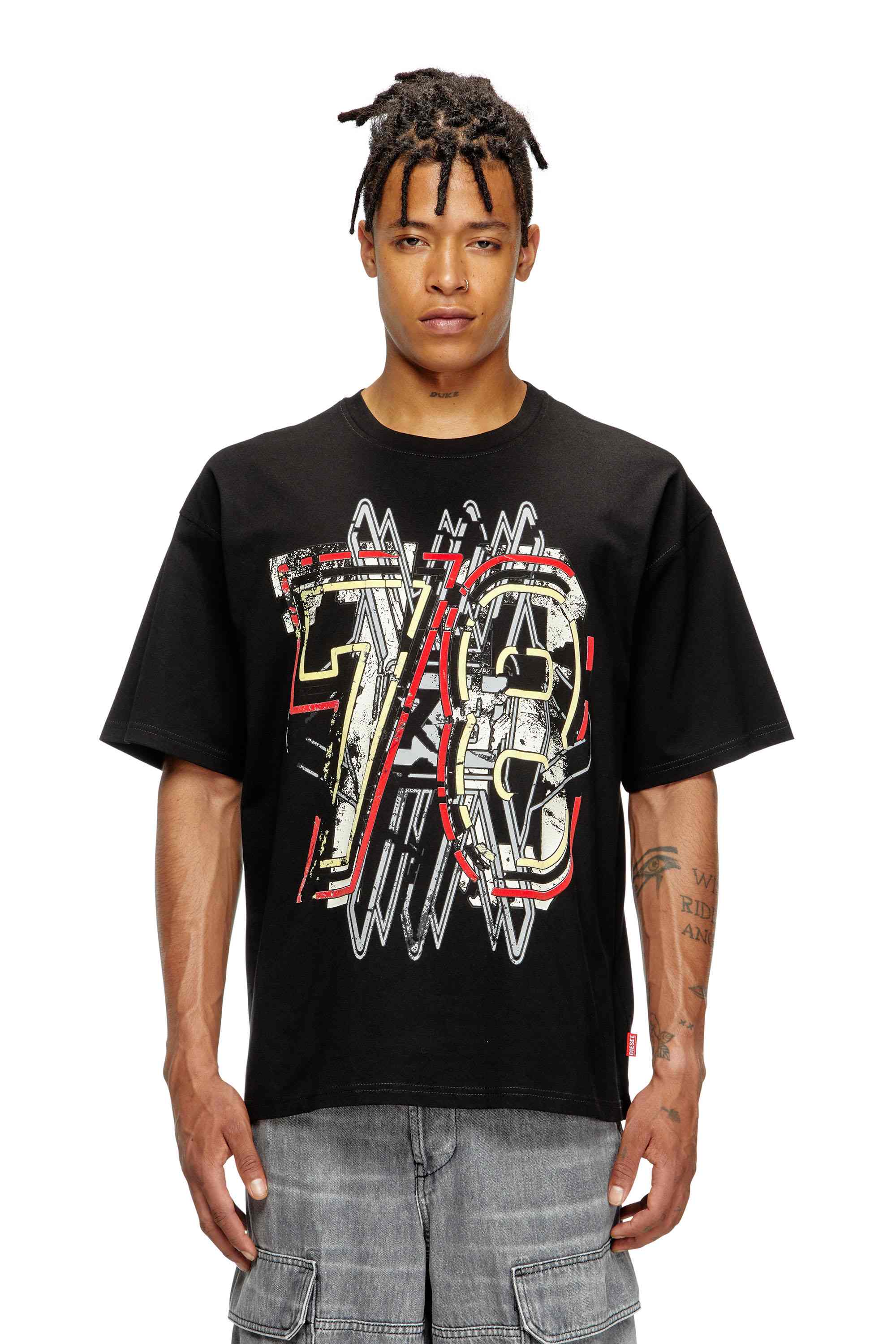 Black T-shirt with 78 print