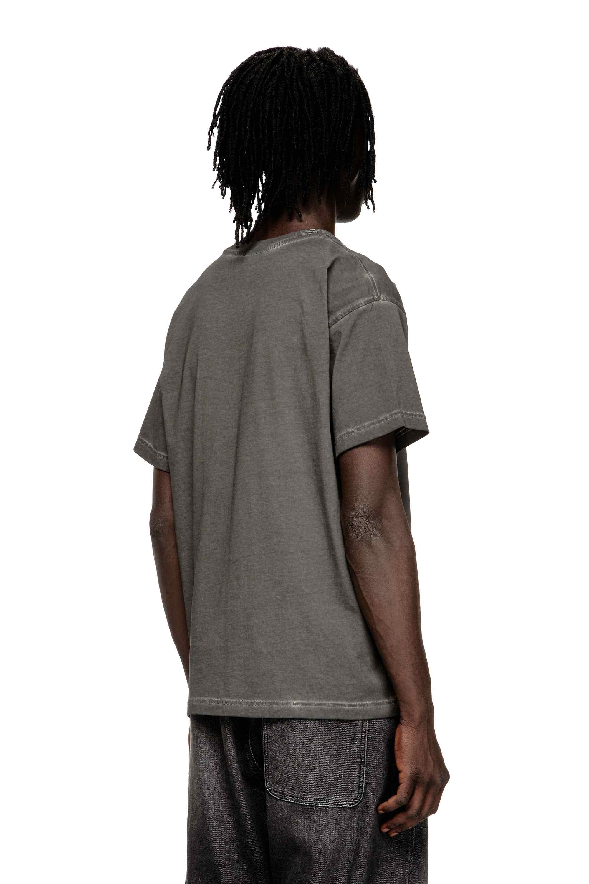 Black Crew neck cotton t-shirt with print