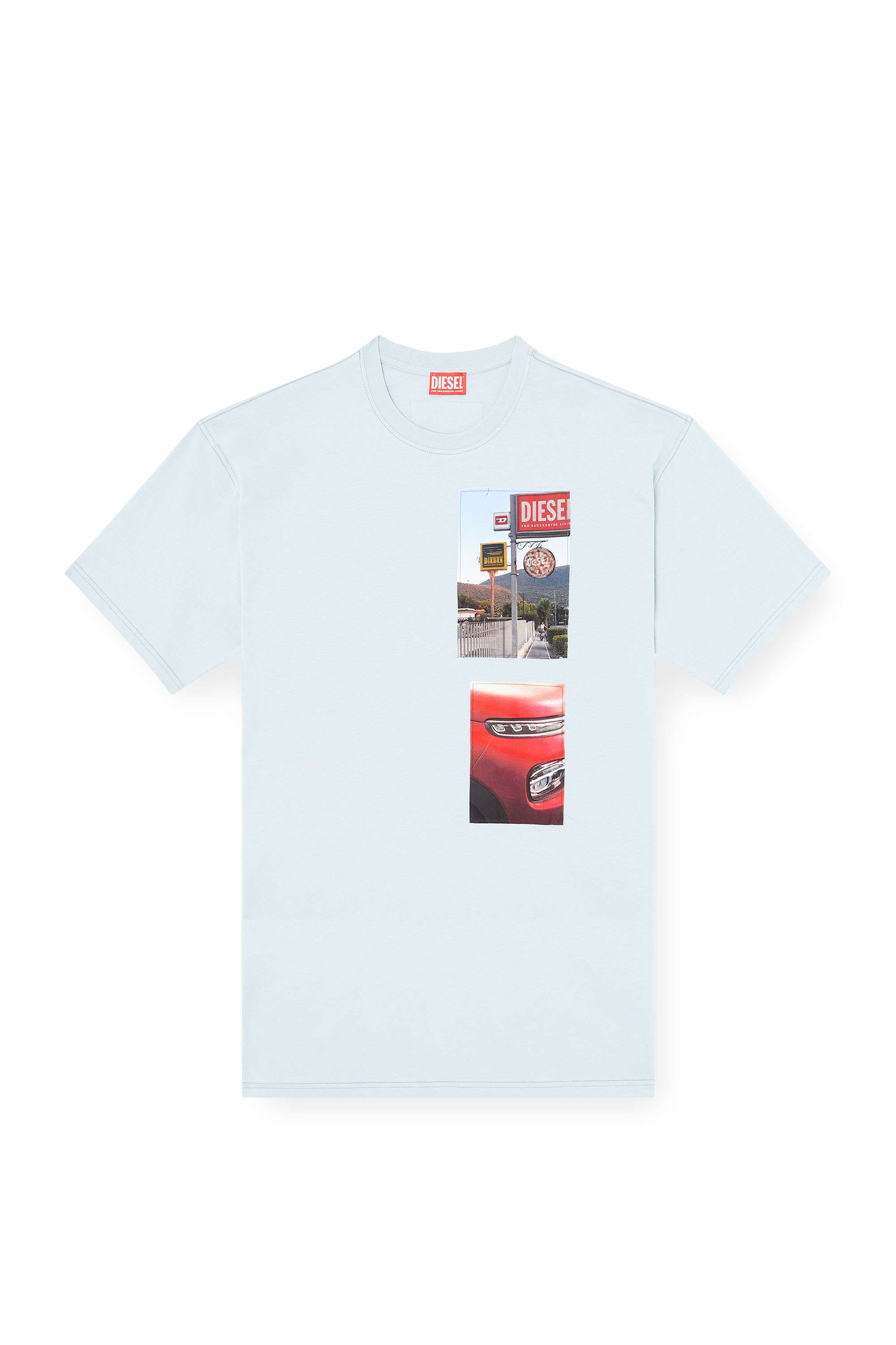 Light Blue T-shirt with logo photo patches