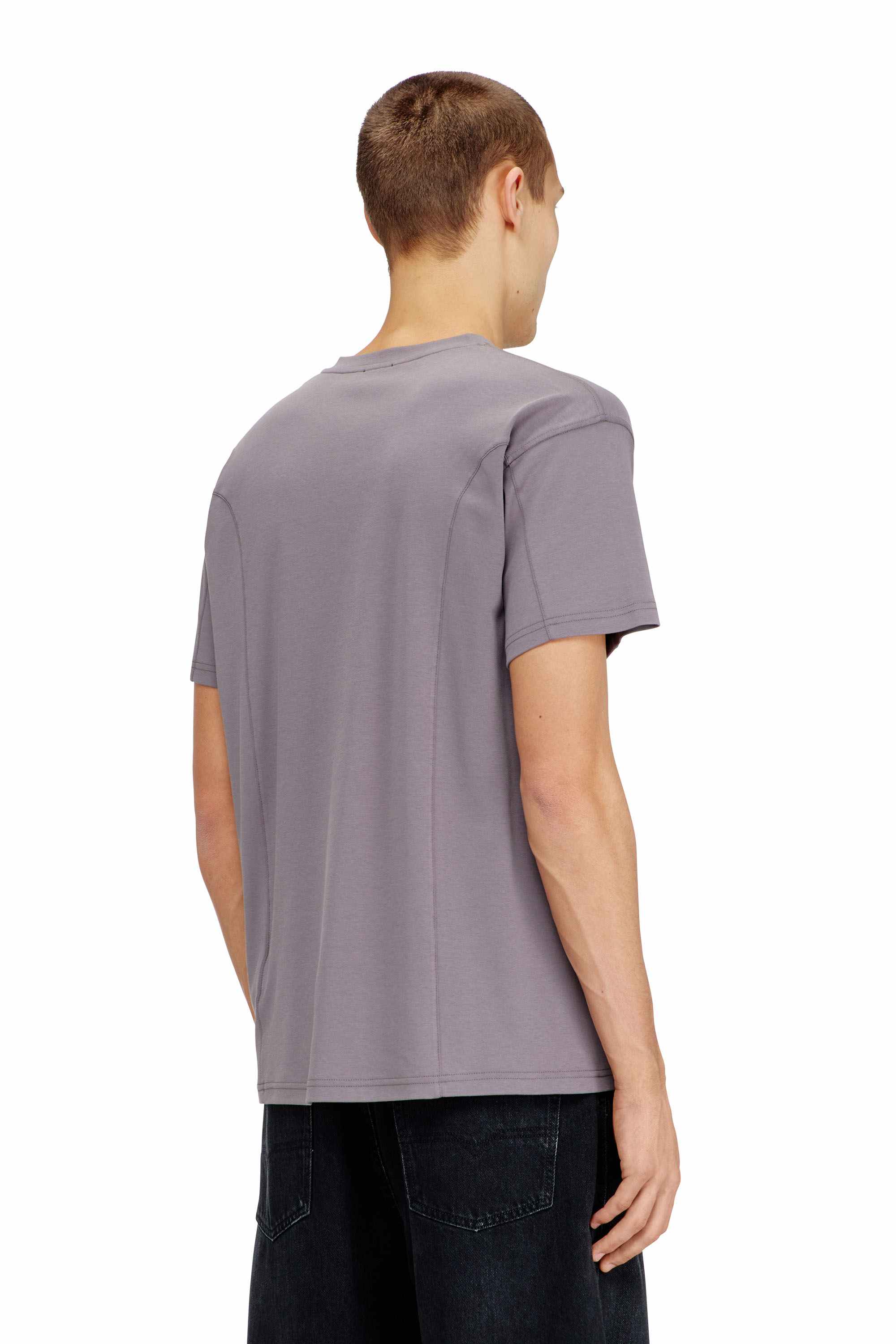 Blue Regular Fit Short-sleeve T-shirt with panels