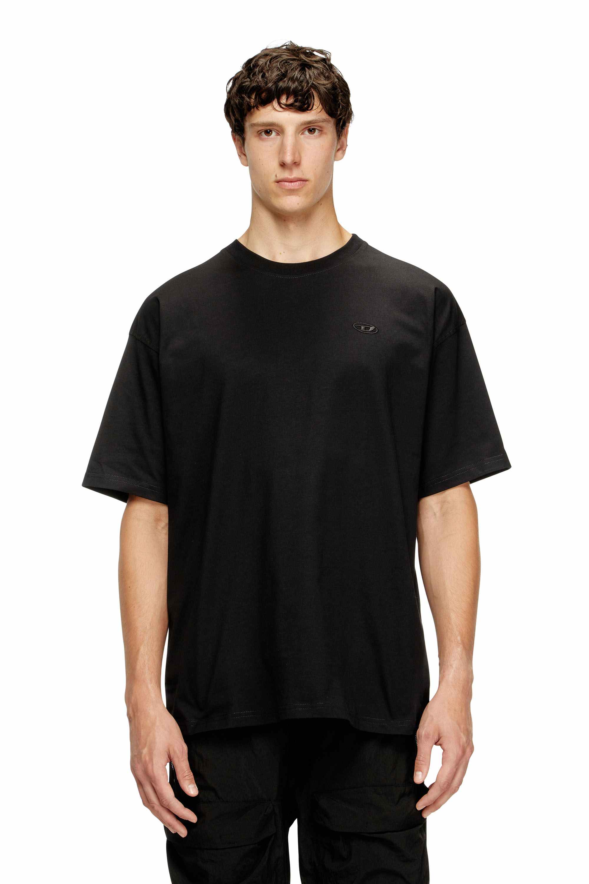 Black T-shirt with Oval D logo