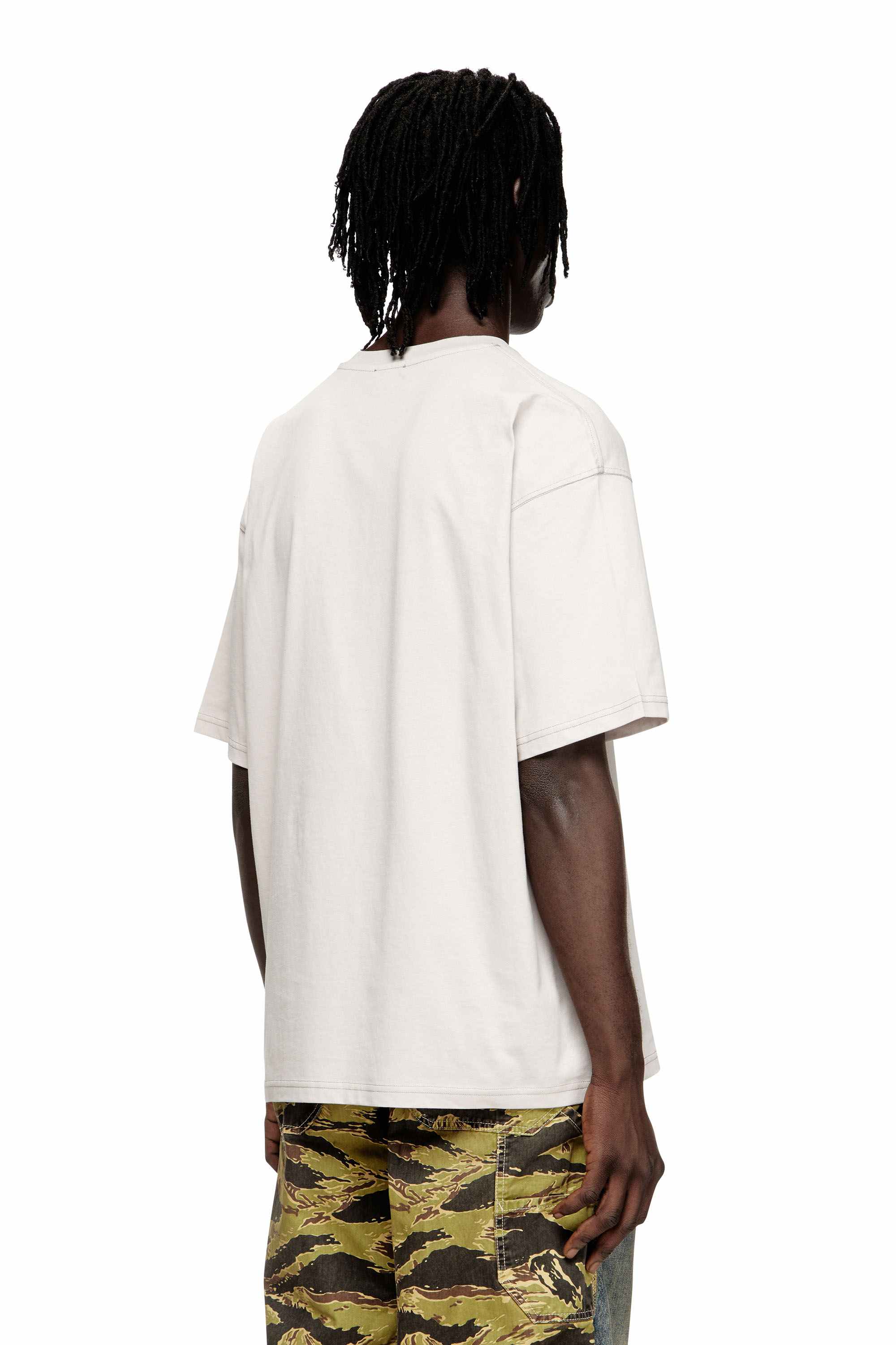 Grey Cotton t-shirt with digital print