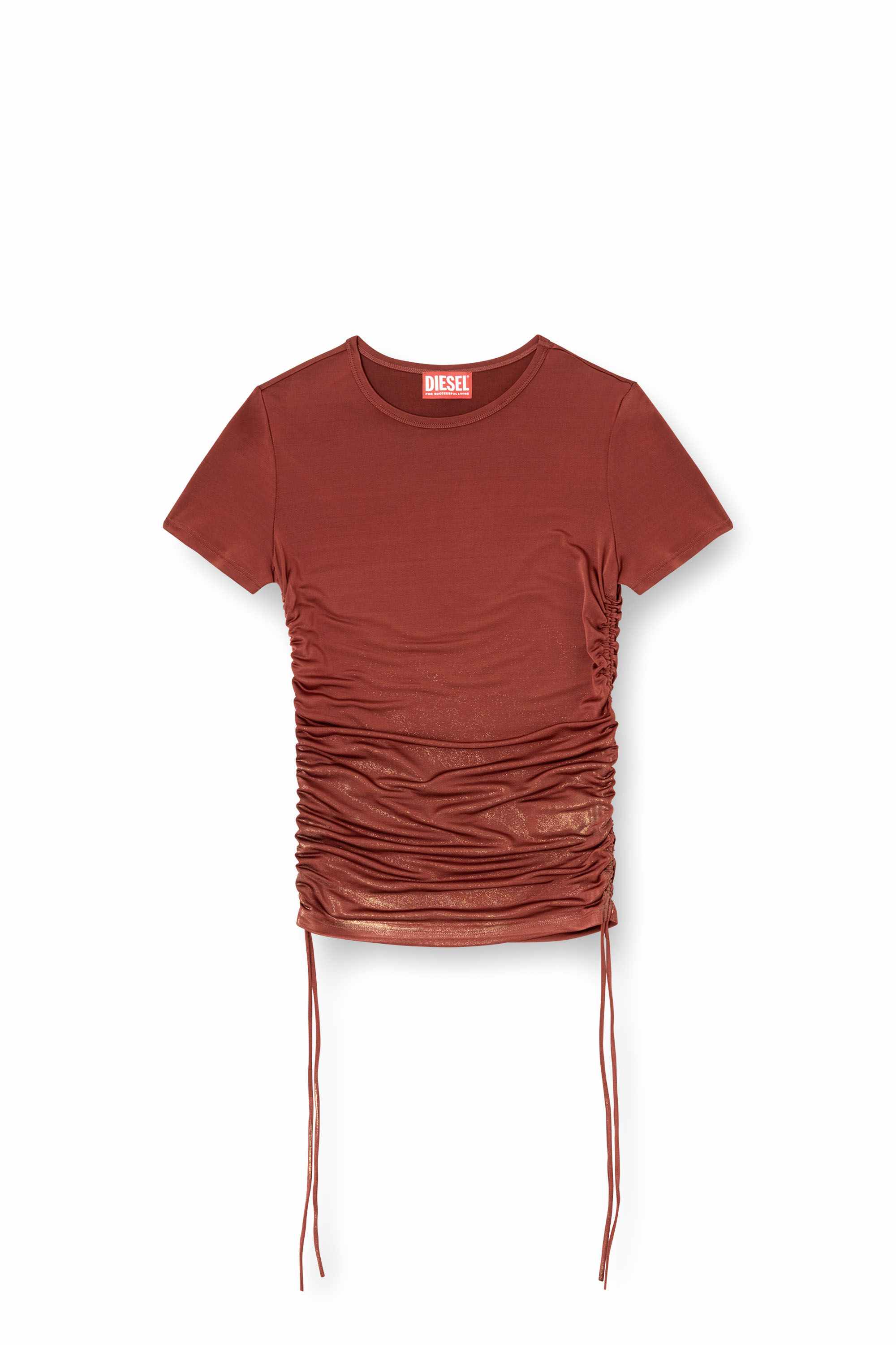 Red Jersey top with drawstring sides