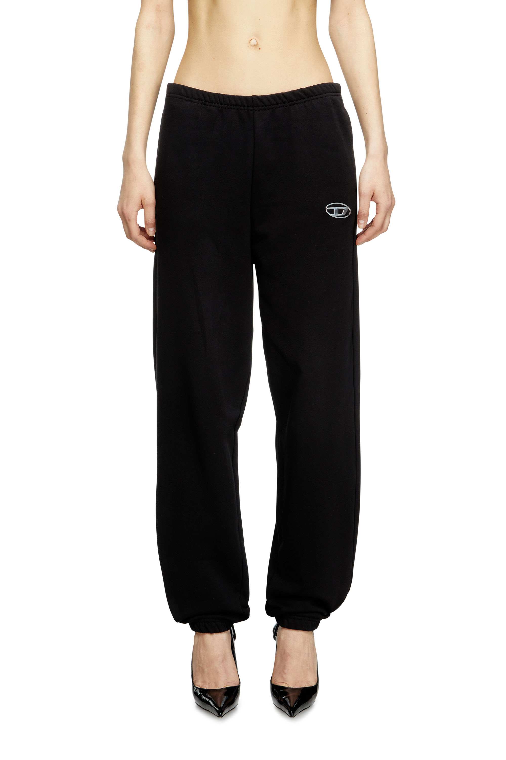 Black Sweatpants with metal-effect Oval D logo