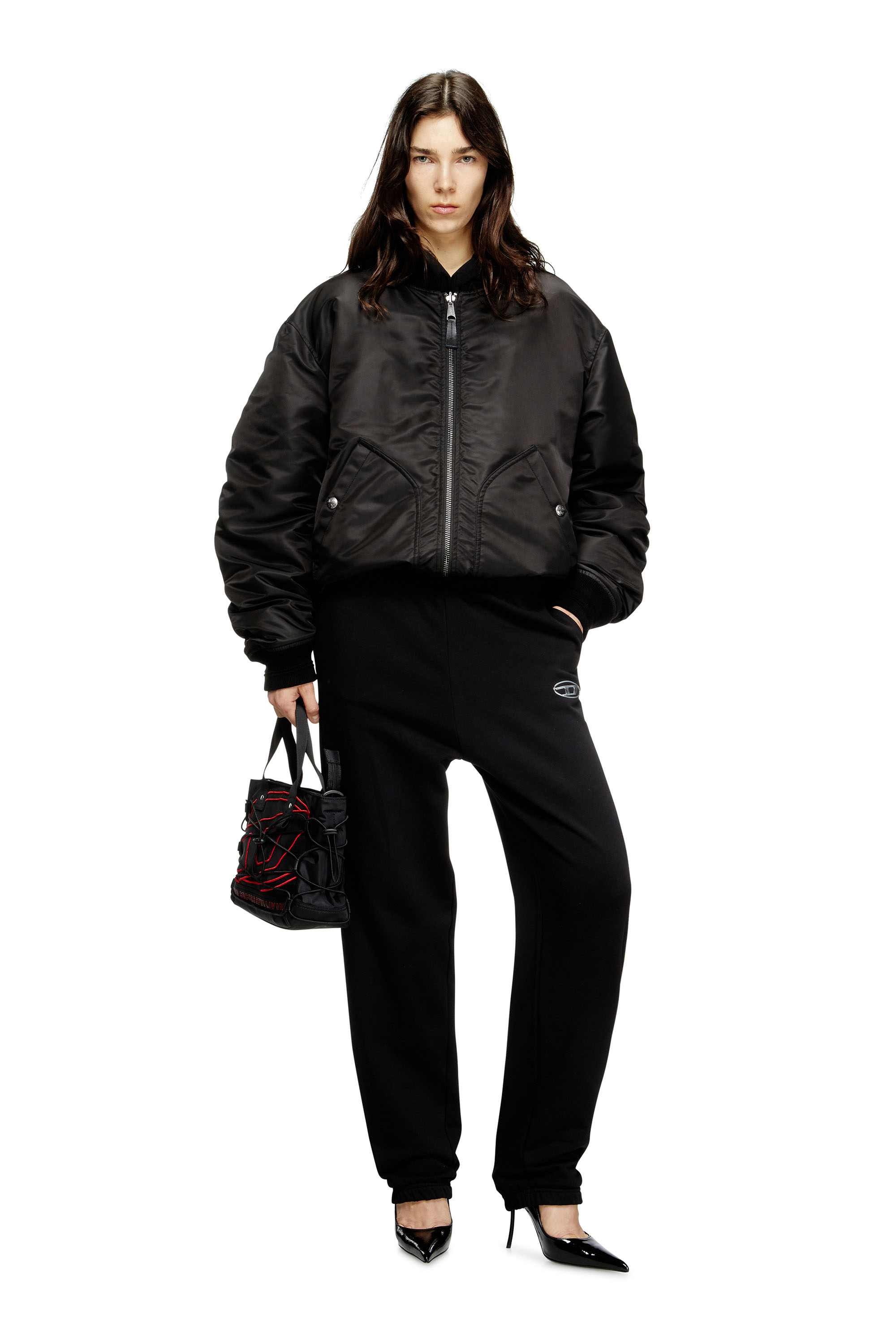 Black Sweatpants with metal-effect Oval D logo