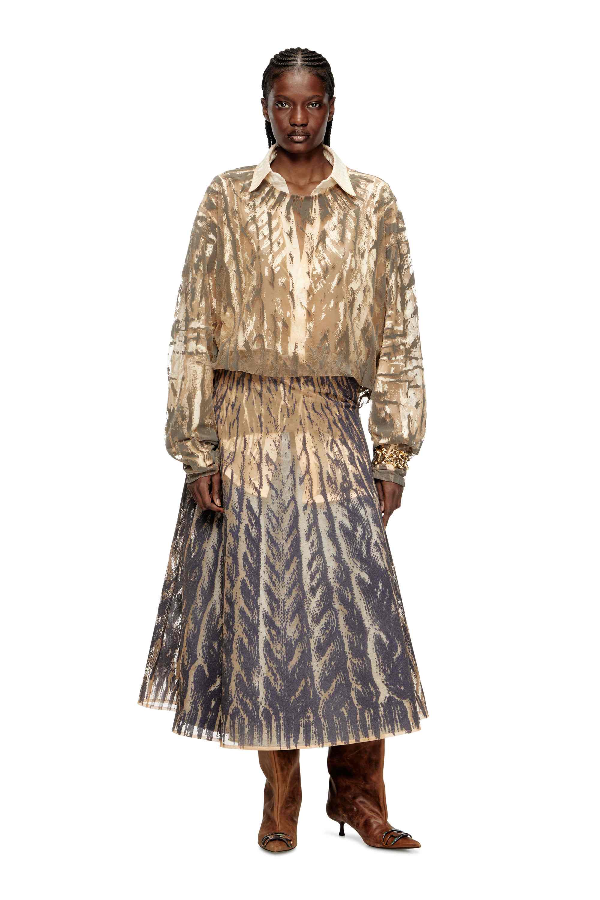 White Shirt in devoré jersey