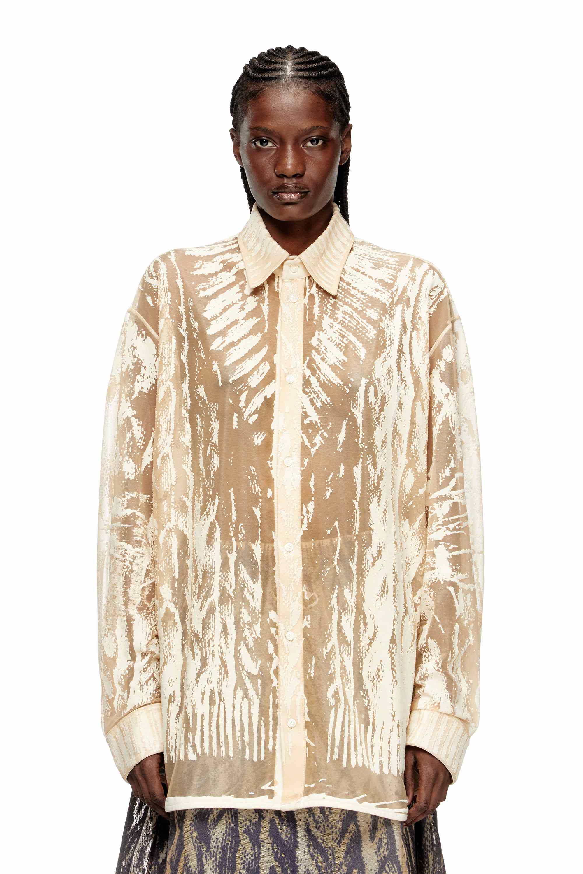 White Shirt in devoré jersey