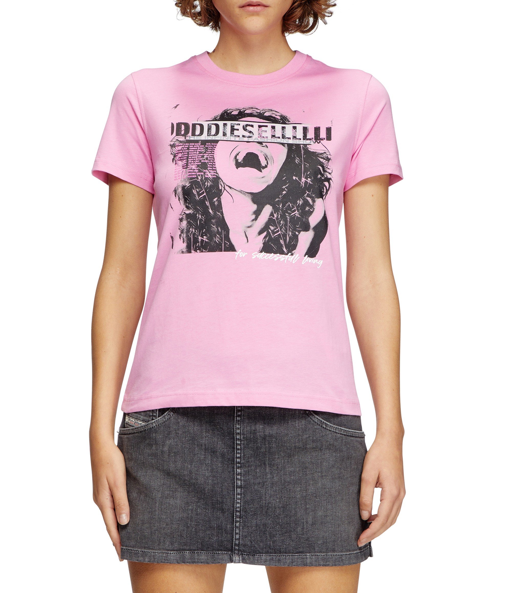 Pink Female T-REG-ROCK T-Shirts