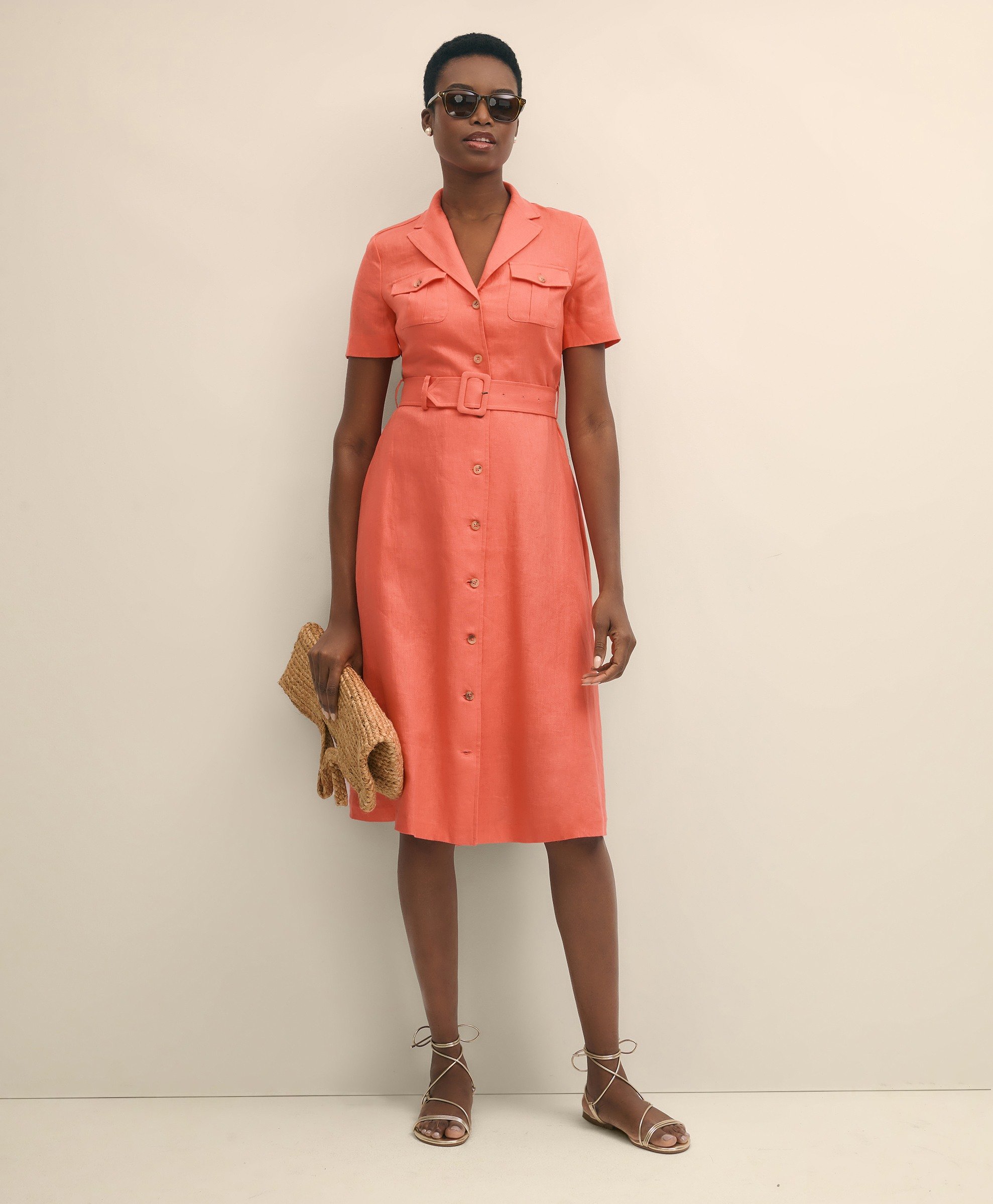 Brooks Brothers | Linen Notch Lapel Regular Fit Dress