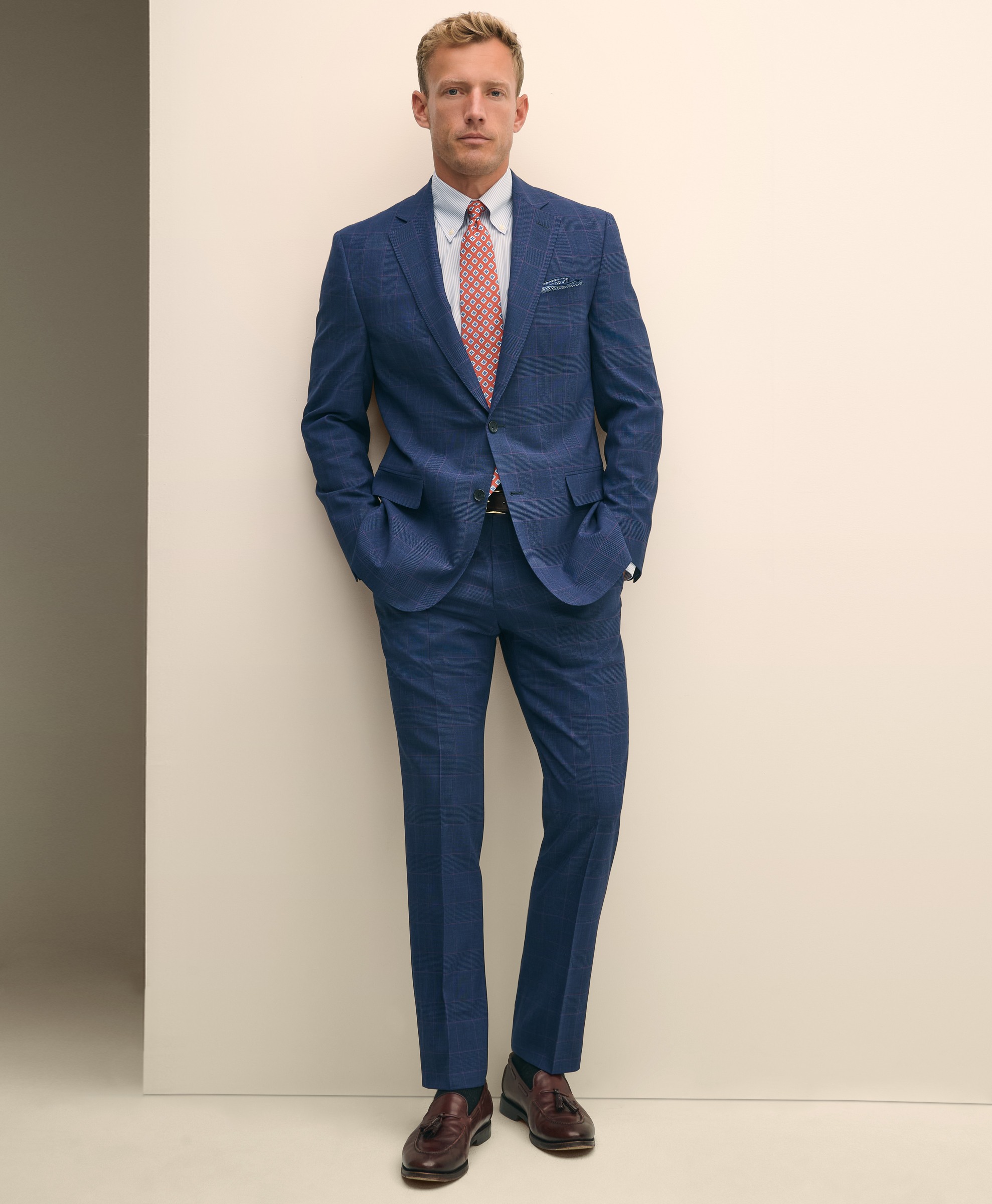 Explorer Checked Regular Fit Separate Trousers | Brooks Brothers