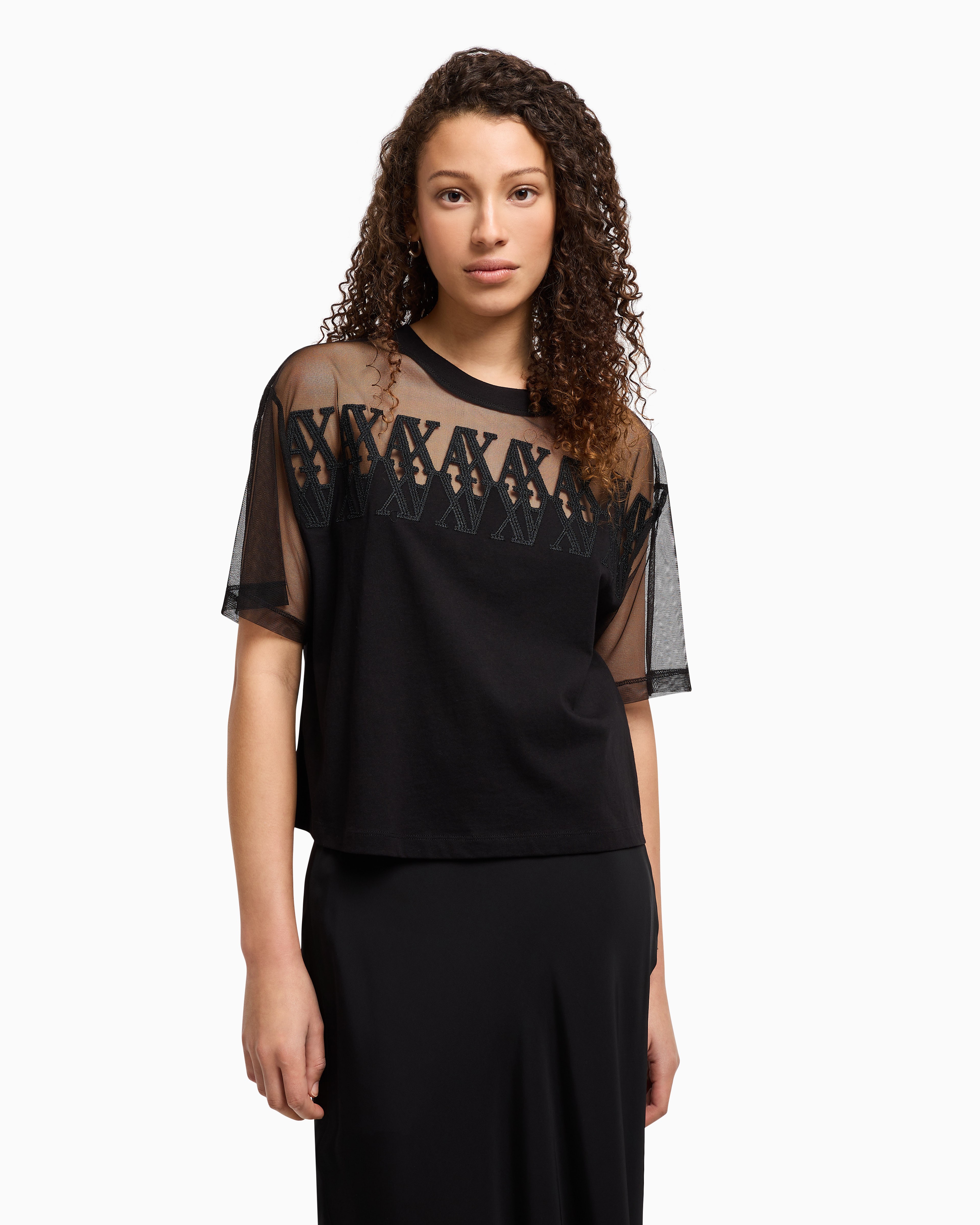Women's Half Sleeves Summer Monogram T-Shirt