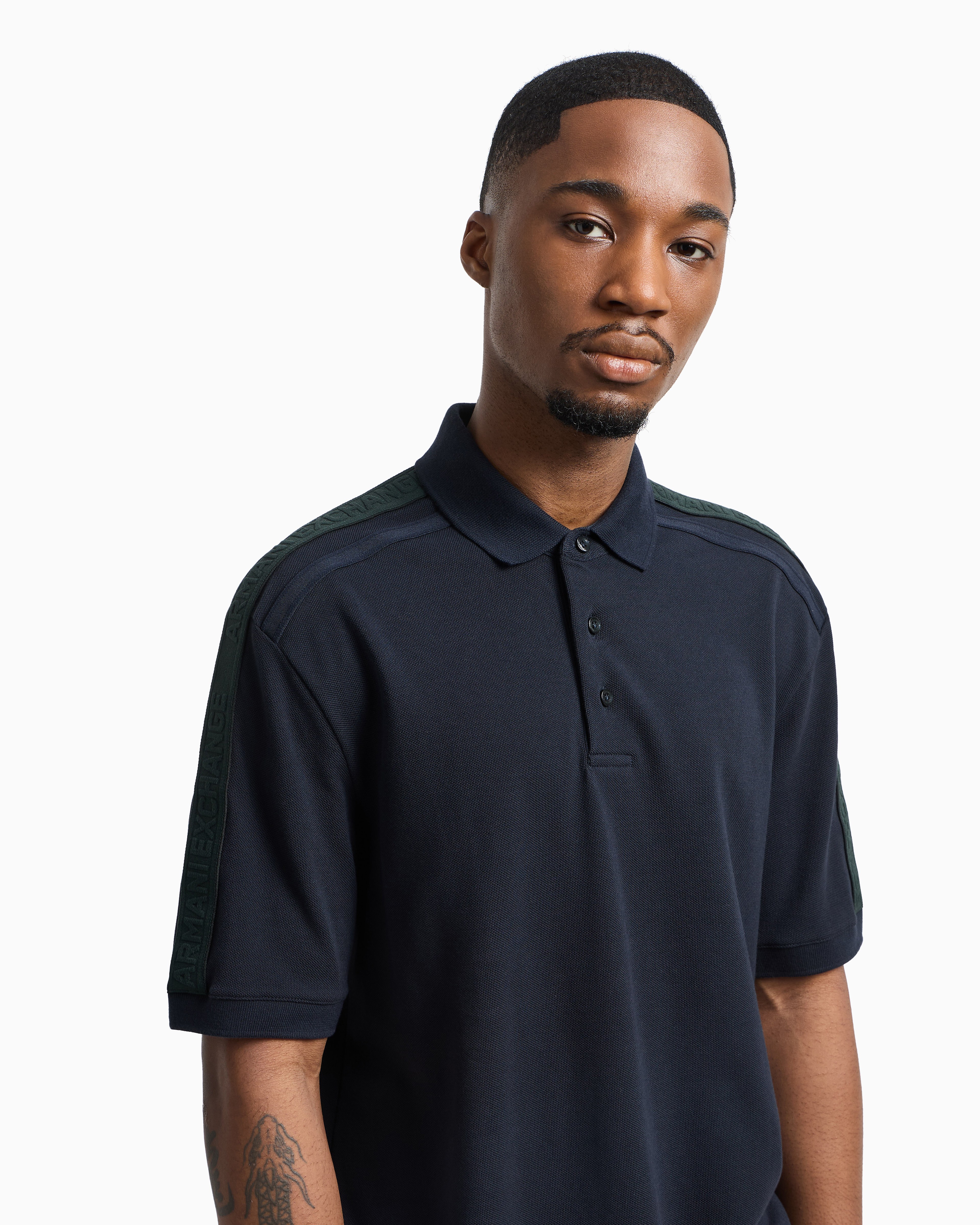 Men's Half Sleeves Logo Tape Polo