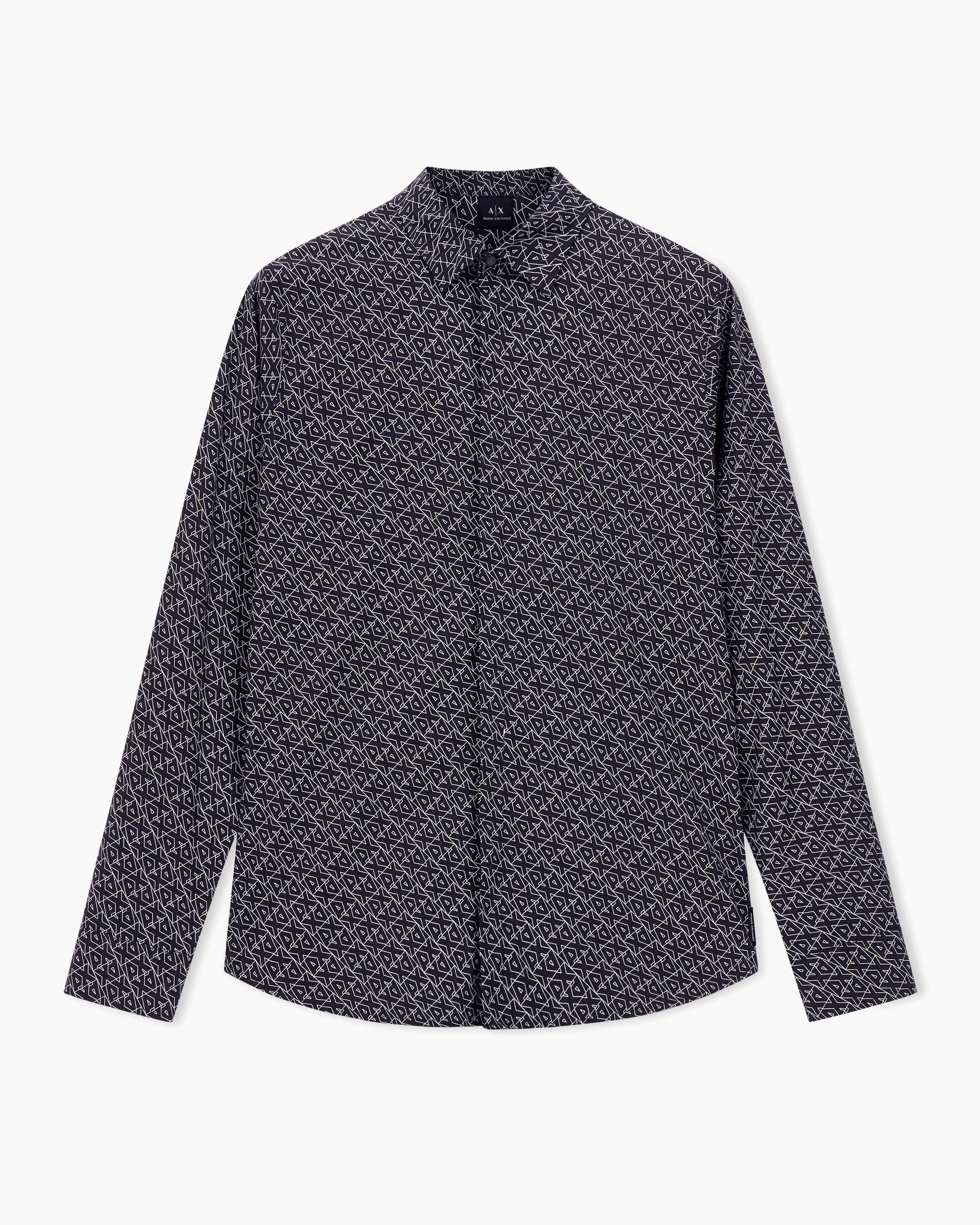 Men Black Armani Classics Slim Fit Casual Shirts