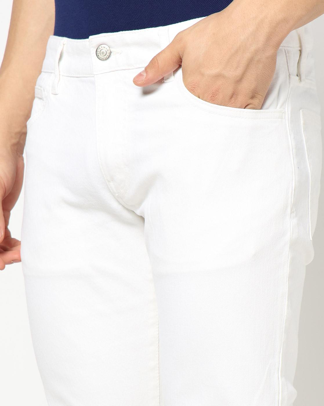 Men White Skinny Fit Jeans