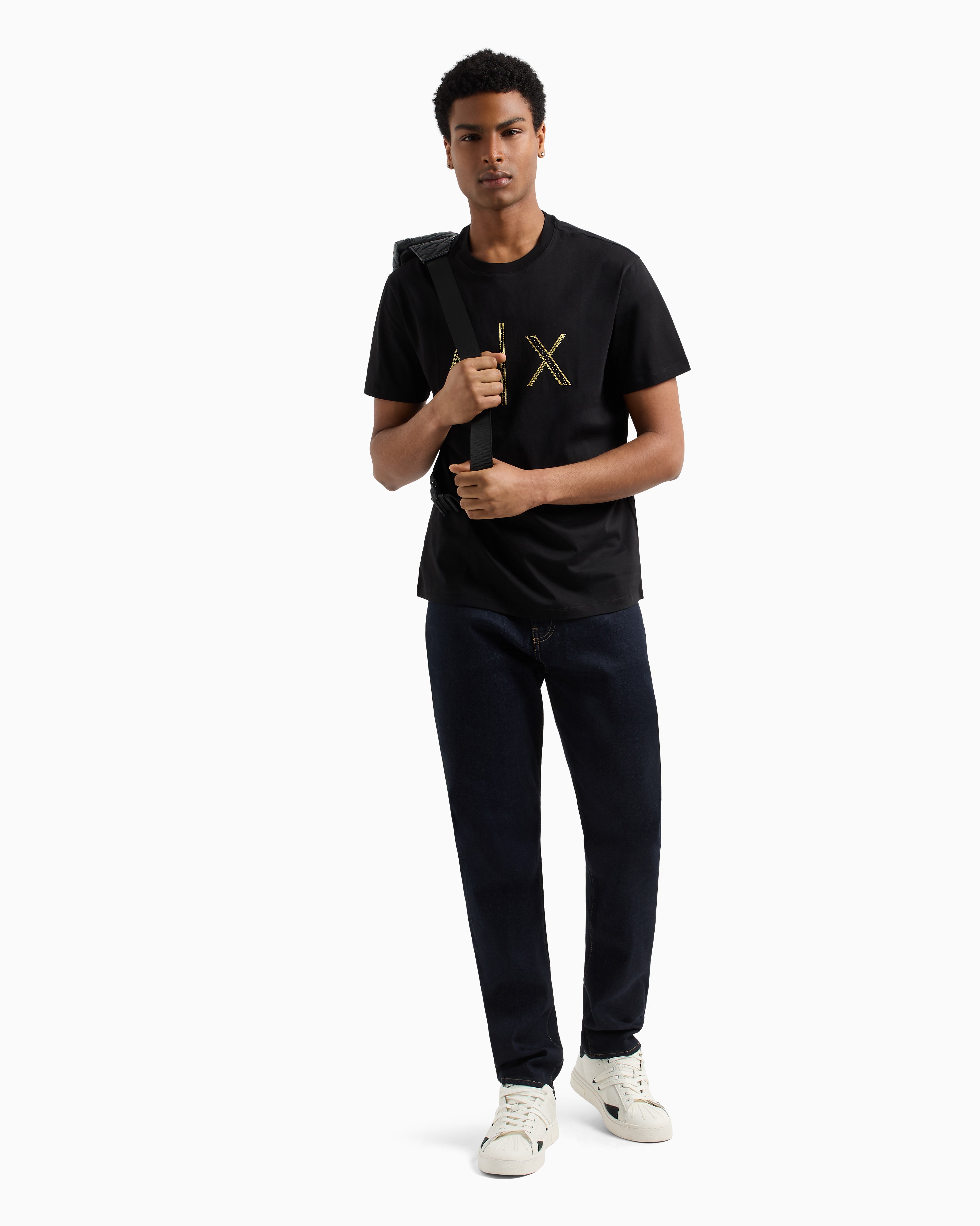 Men's Half Sleeves Black & Gold Collection T-shirt