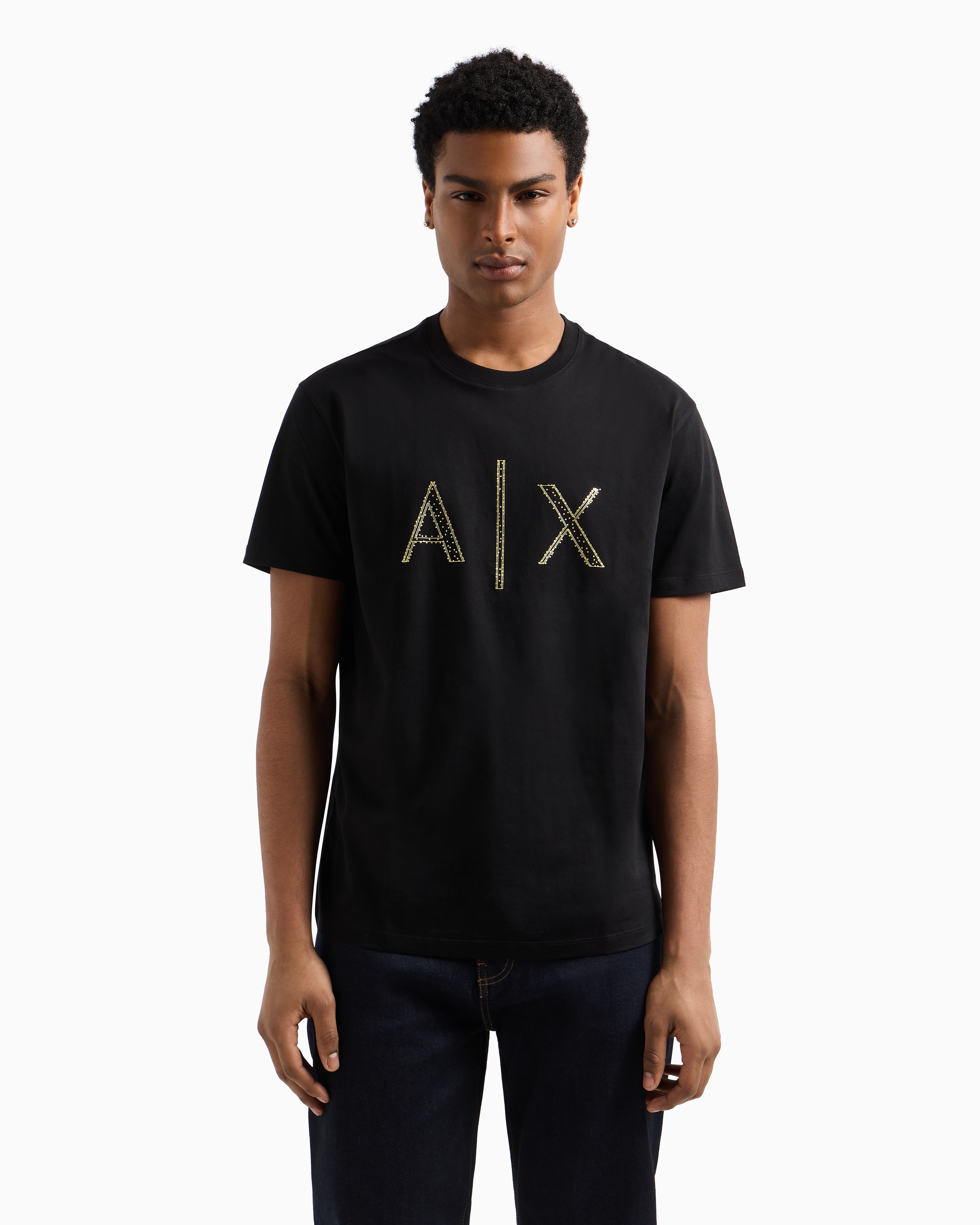 Men's Half Sleeves Black & Gold Collection T-shirt
