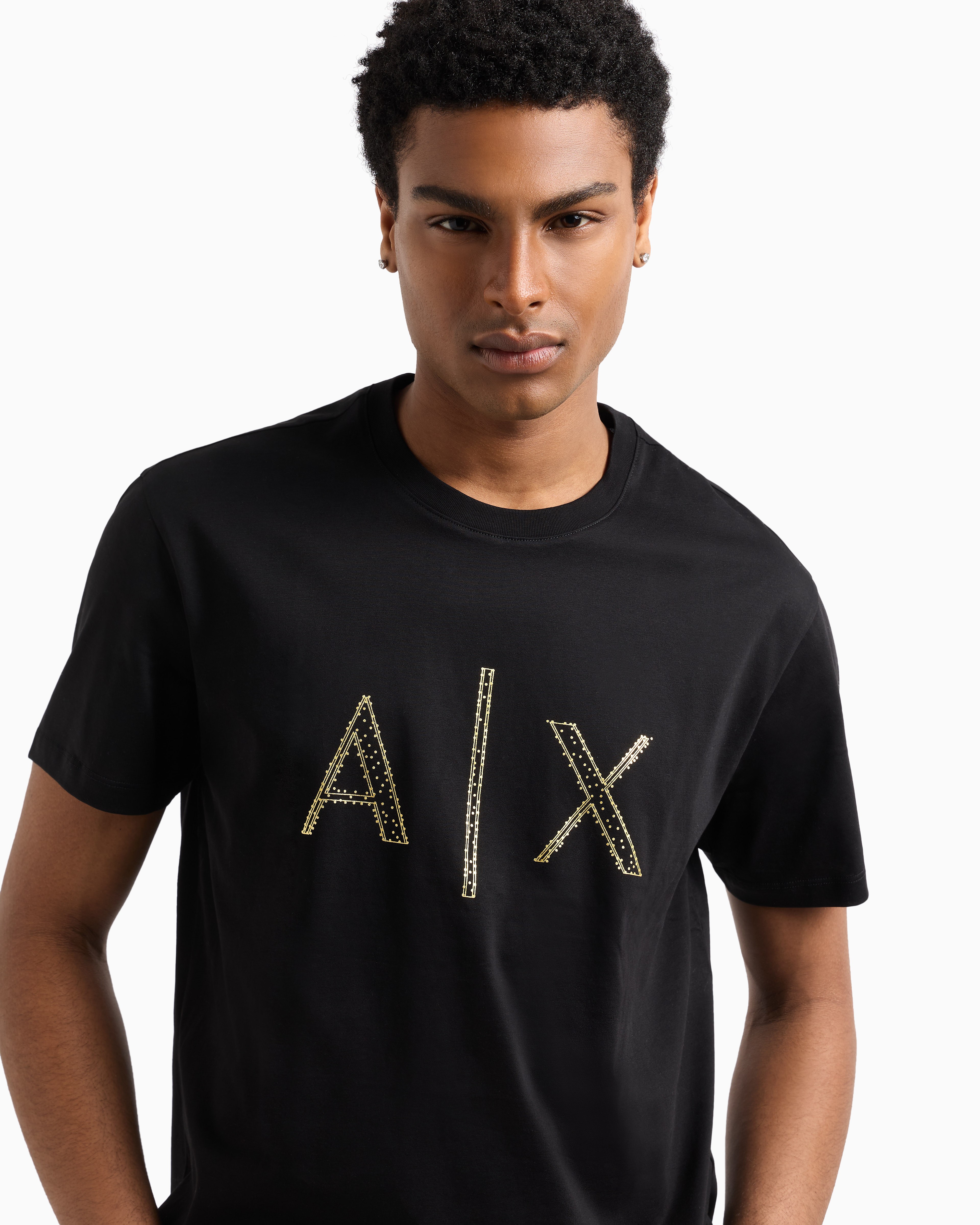 Men's Half Sleeves Black & Gold Collection T-shirt