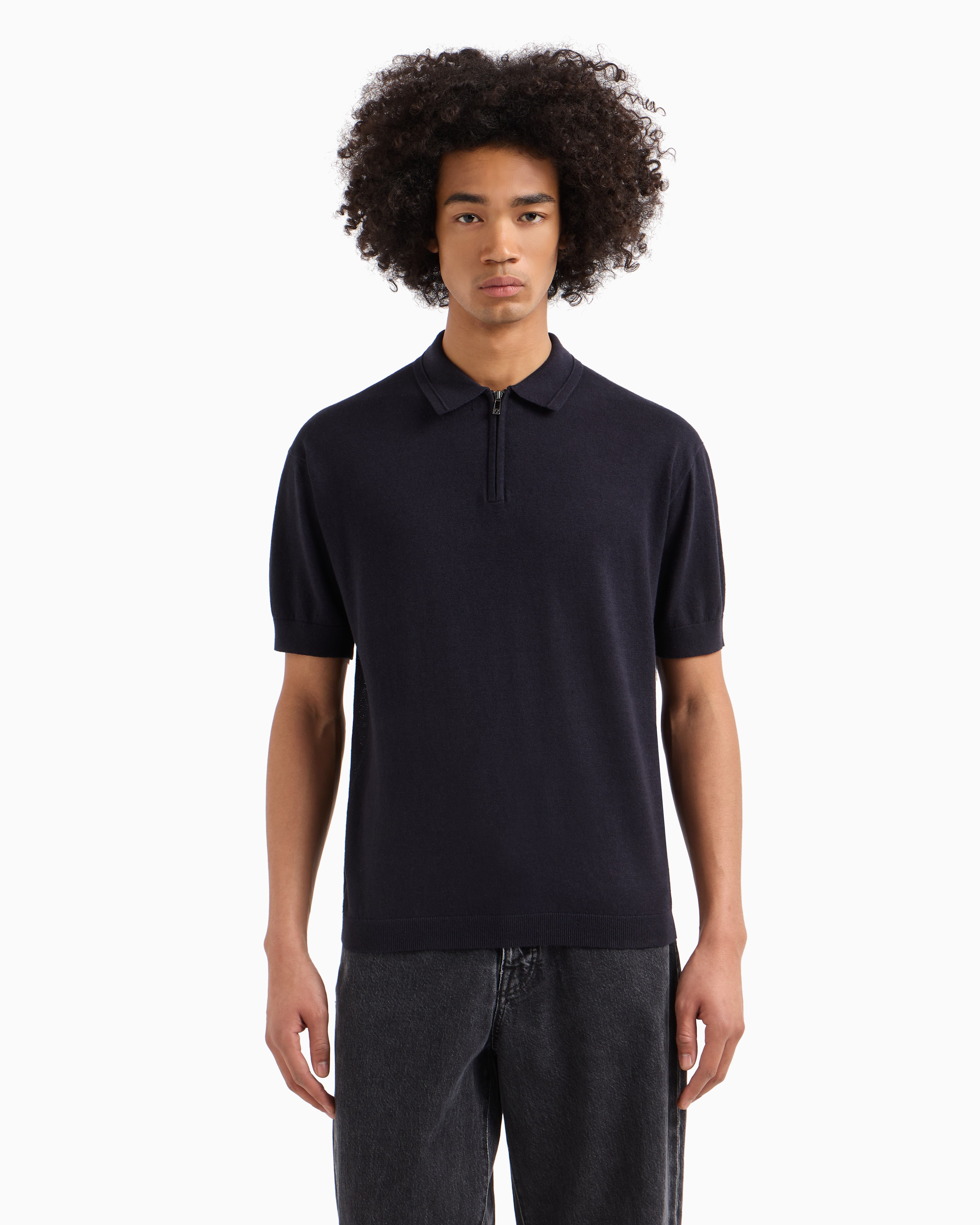 Men's Linen Capsule Blue Polo