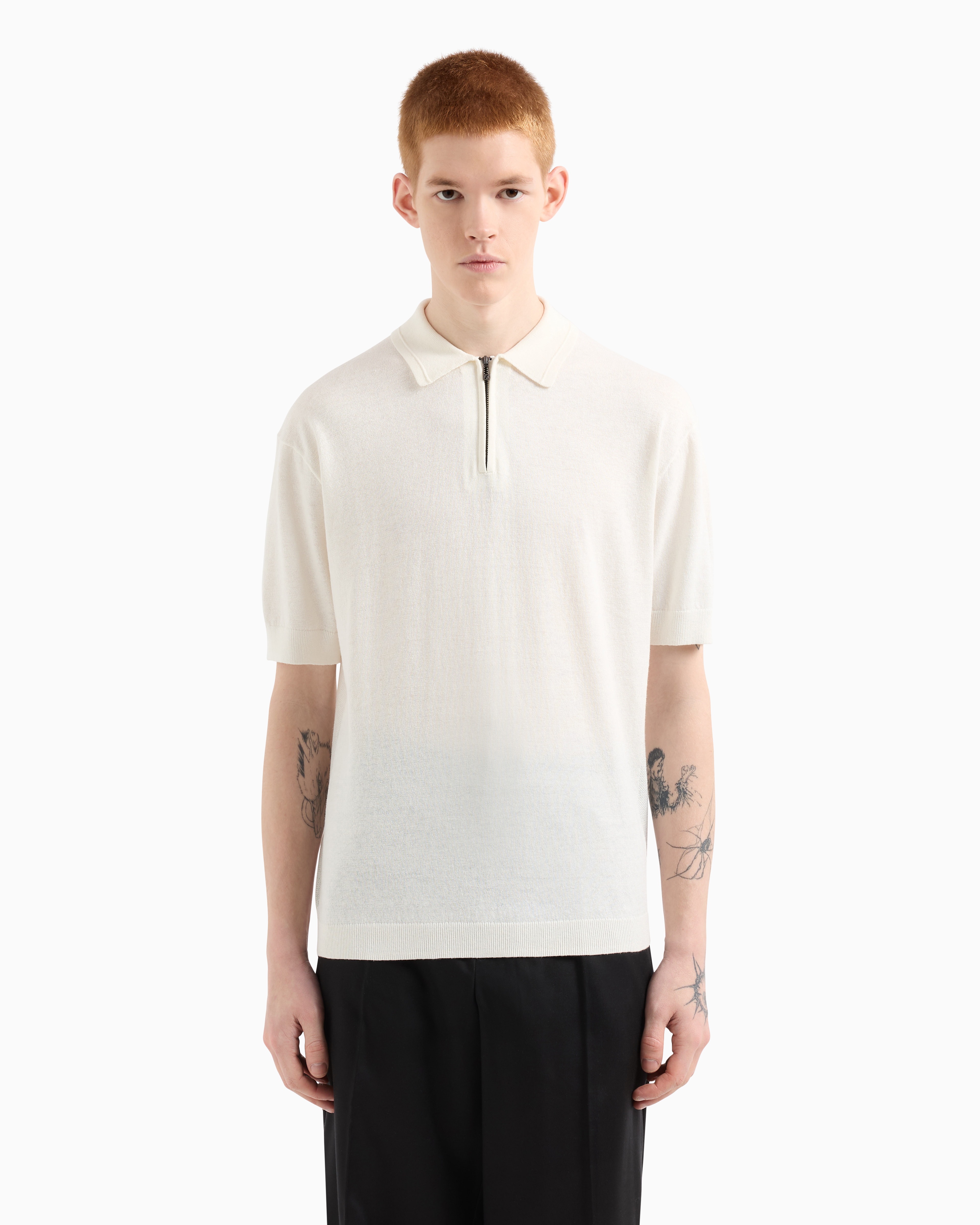 Men's Linen Capsule White Polo