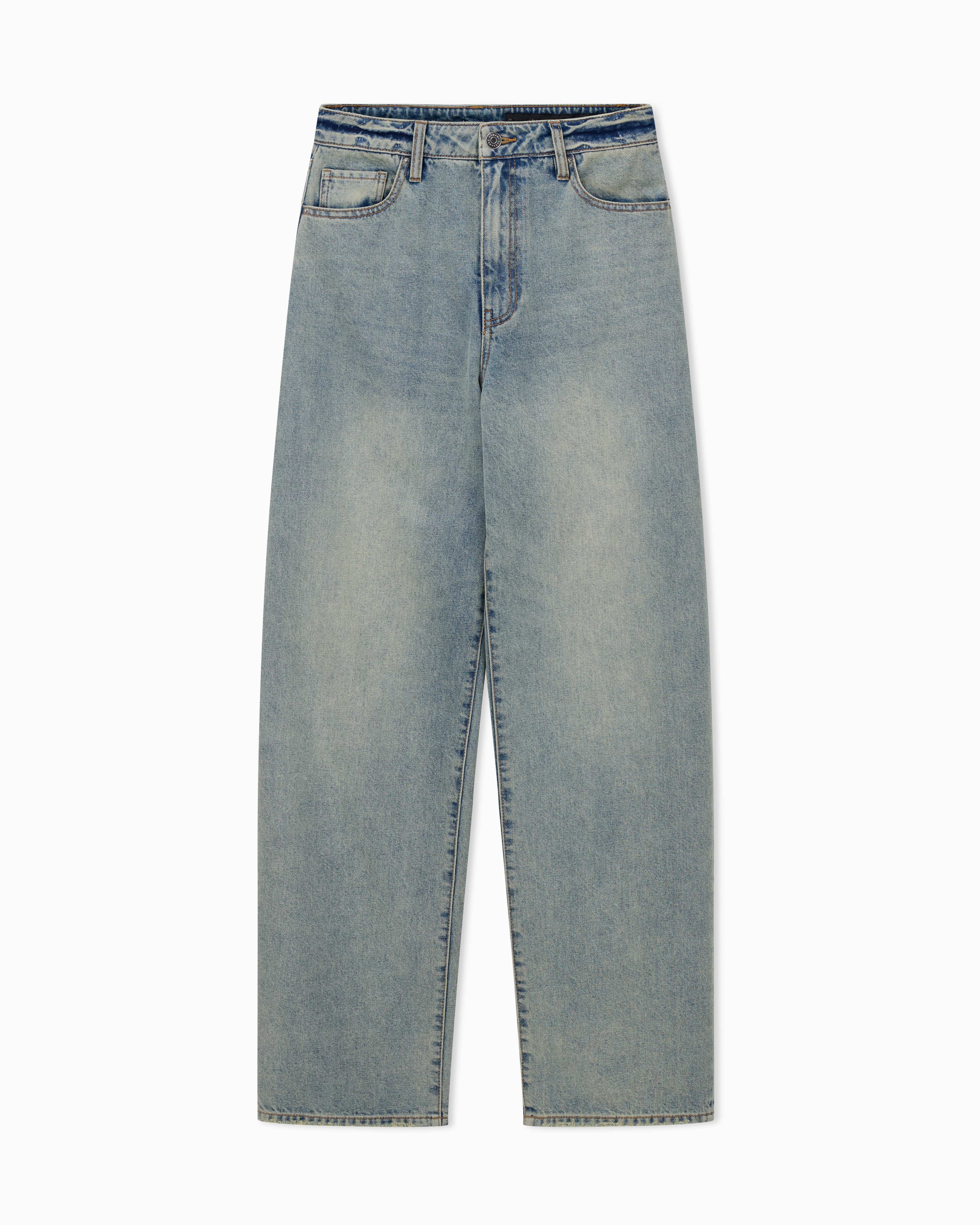 2000s ARMANI JEANS Baggy Denim Jeans 2000s Armani Bondage Cargo 