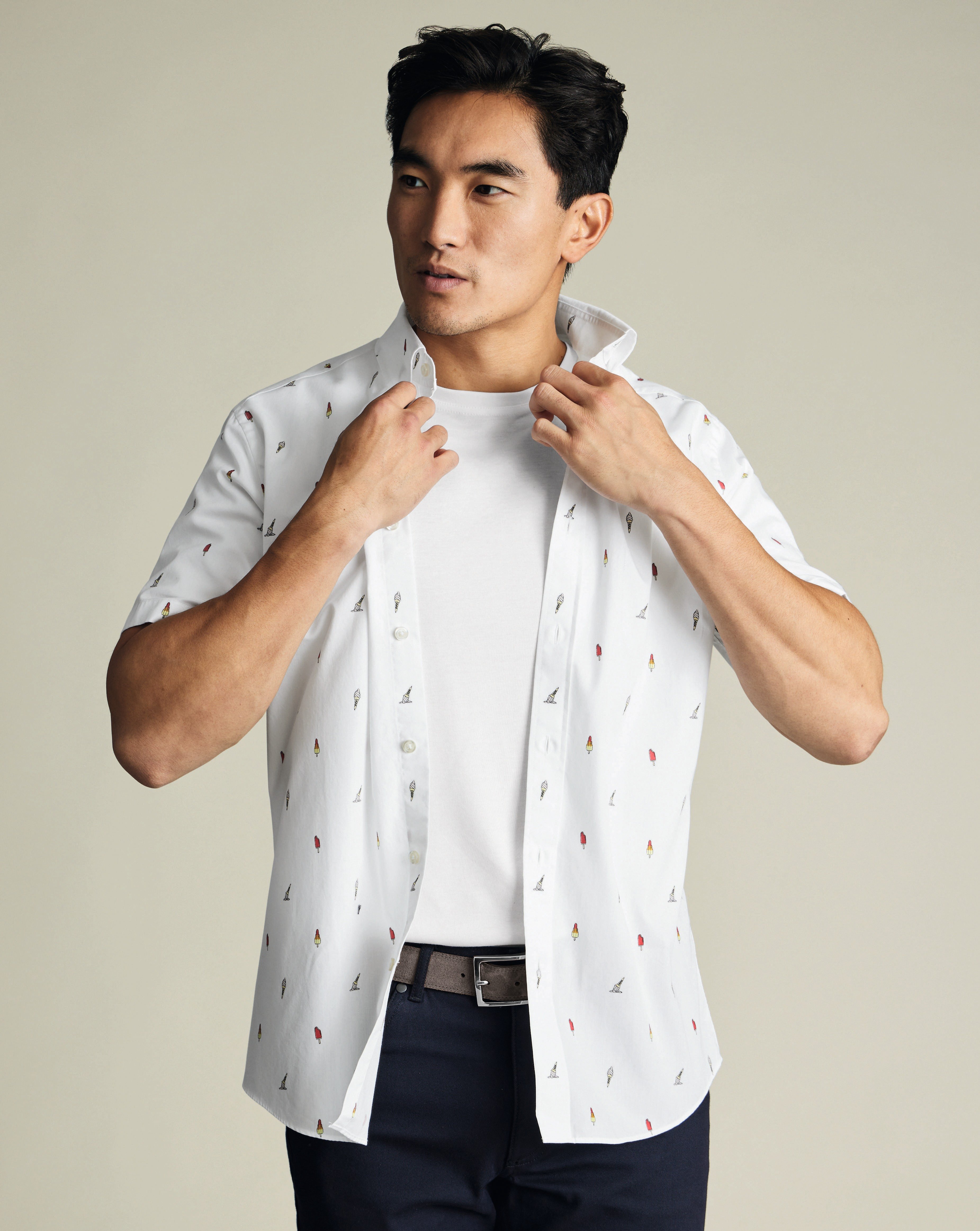 Button-Down Pure Linen Shirt - White