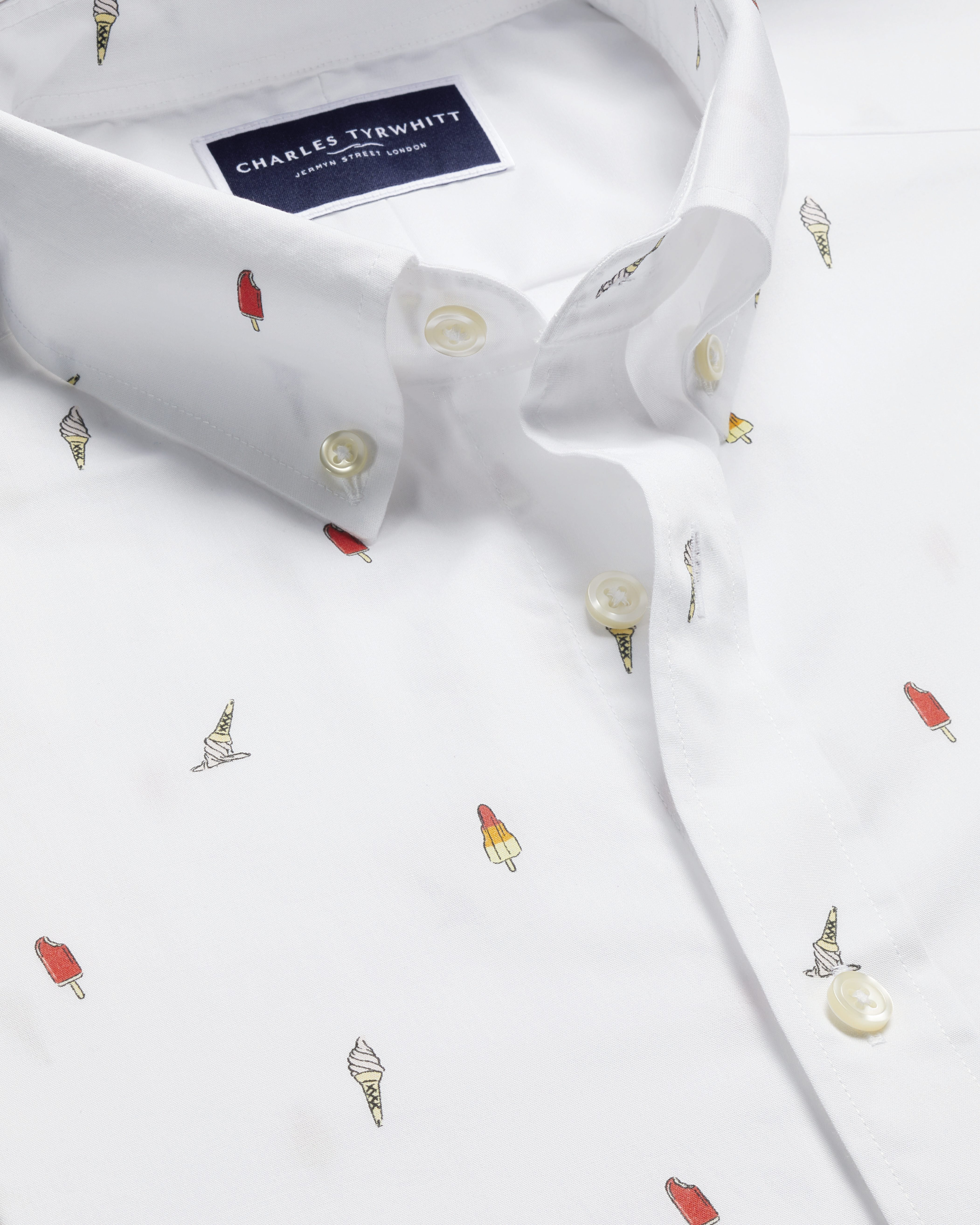 Button-Down Pure Linen Shirt - White