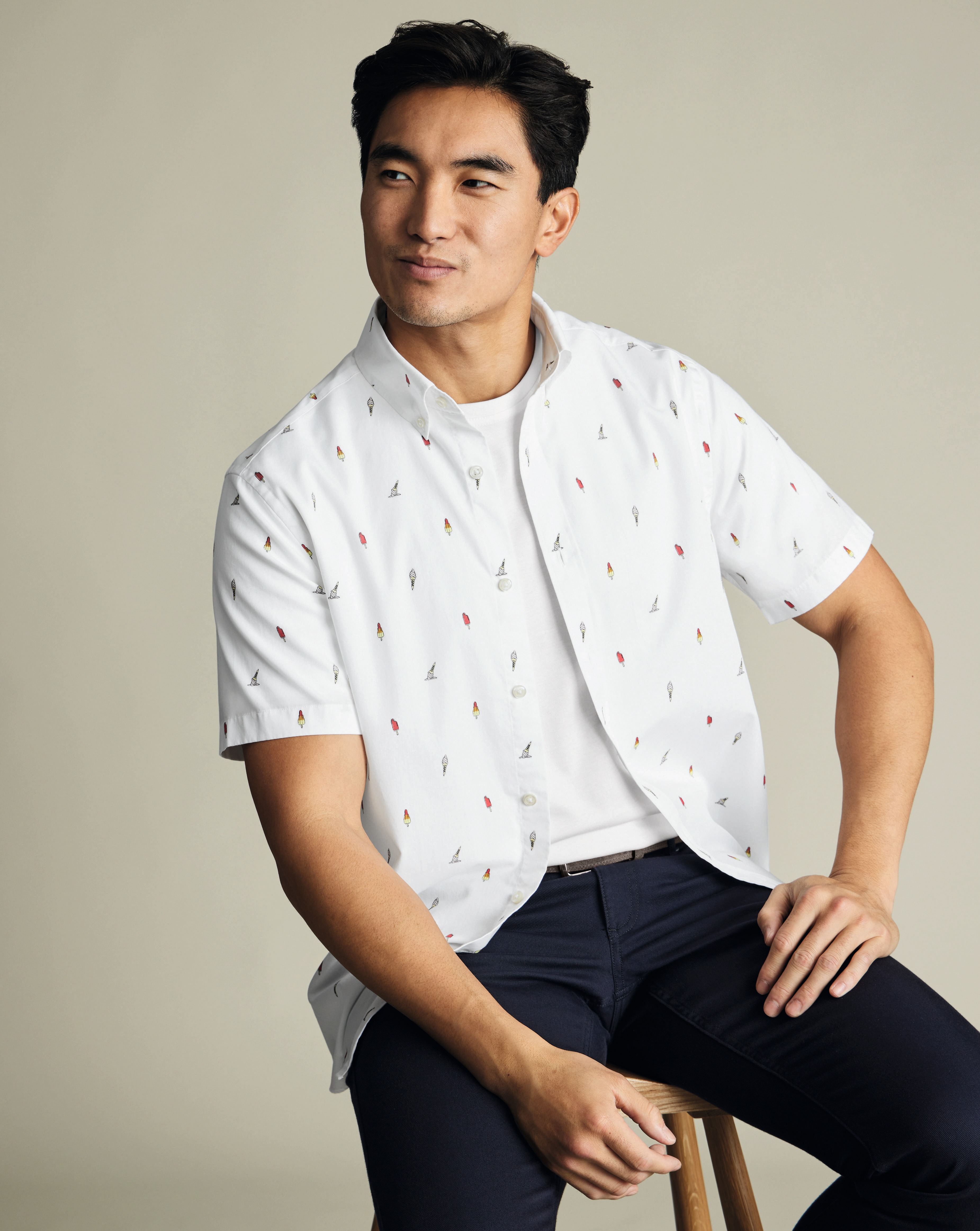 Button-Down Pure Linen Shirt - White