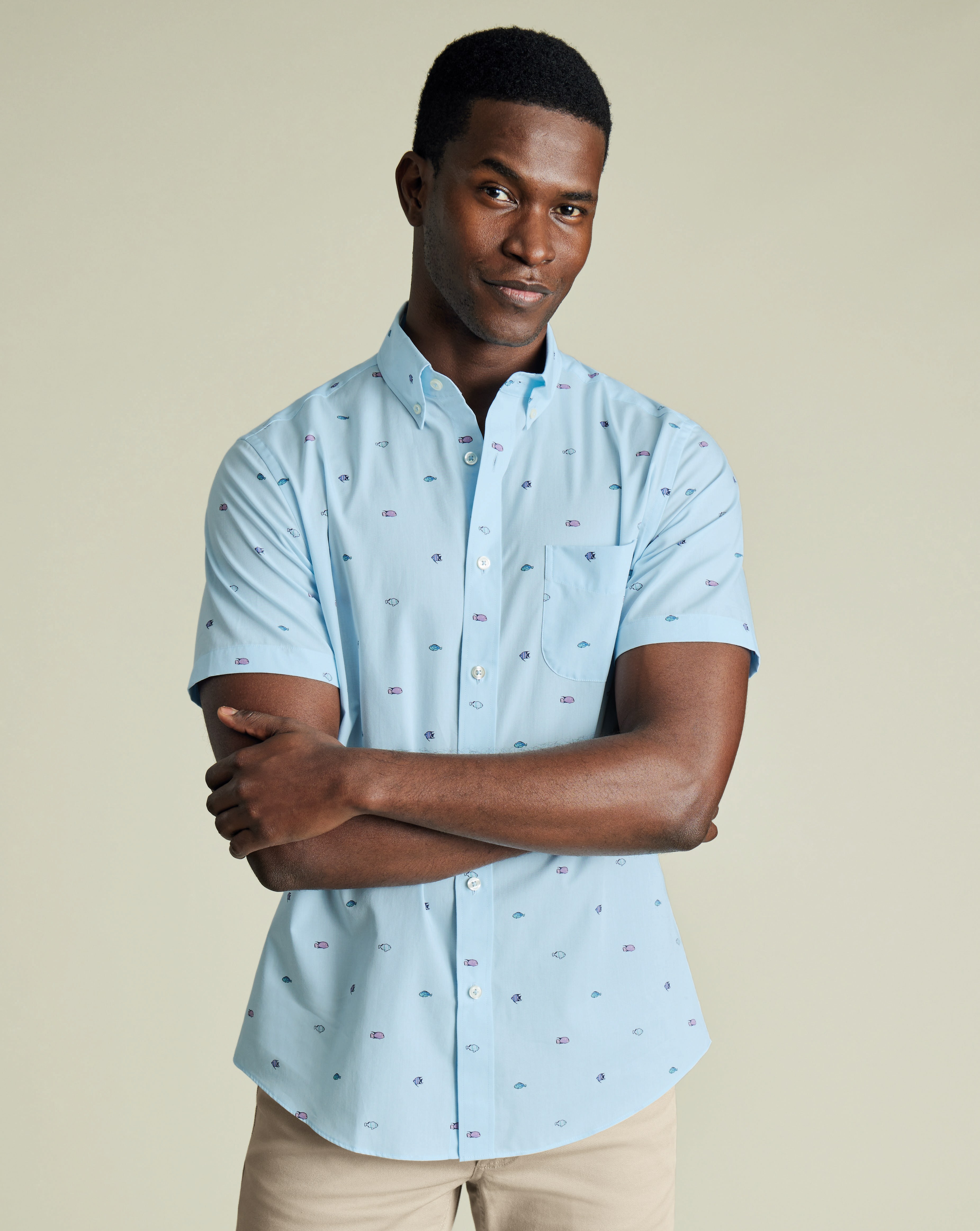 Cutaway Pure Linen Shirt - Sky Blue