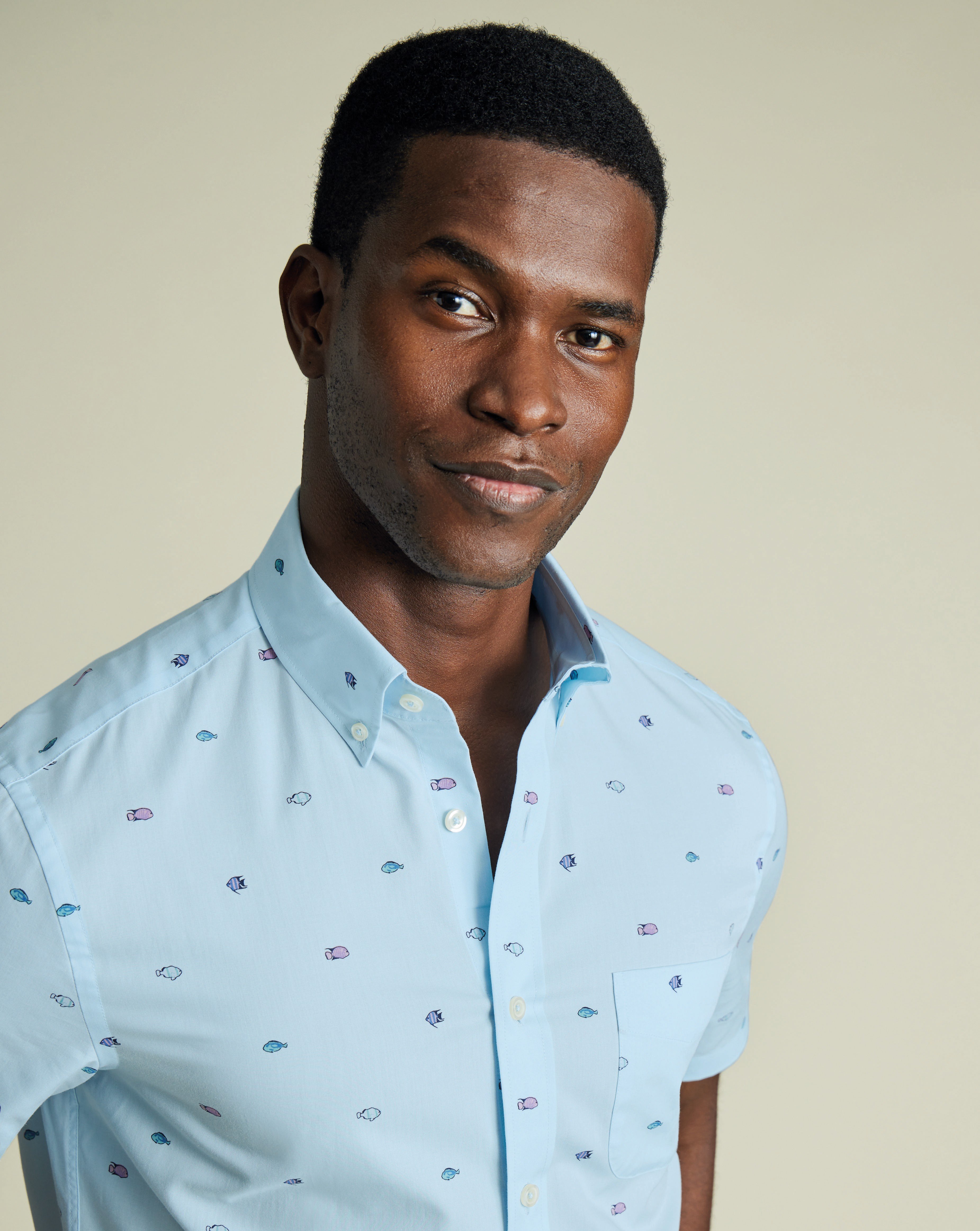 Cutaway Pure Linen Shirt - Sky Blue
