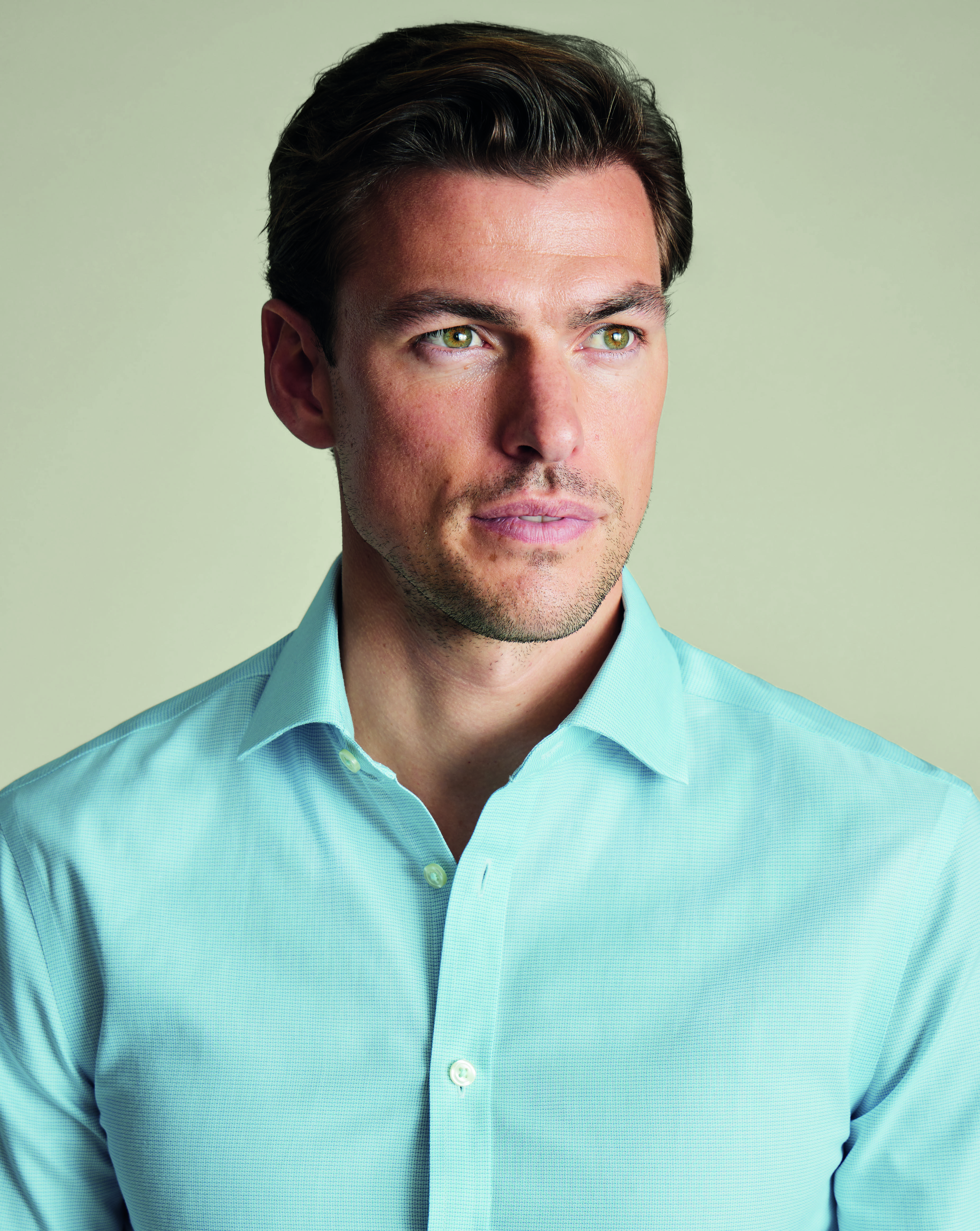 Non-Iron Westminster Weave Shirt - Aqua Green