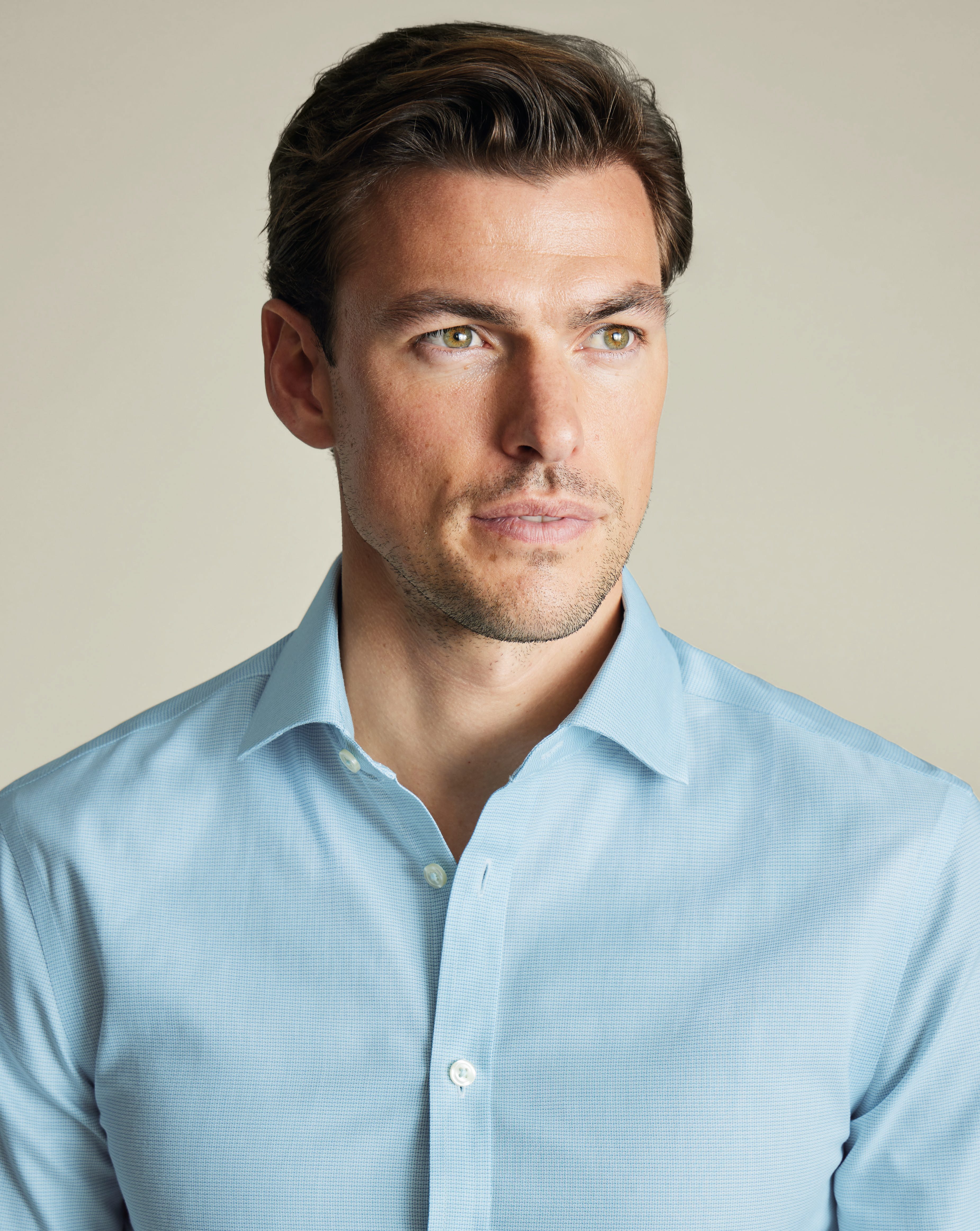Non-Iron Westminster Weave Shirt - Aqua Green