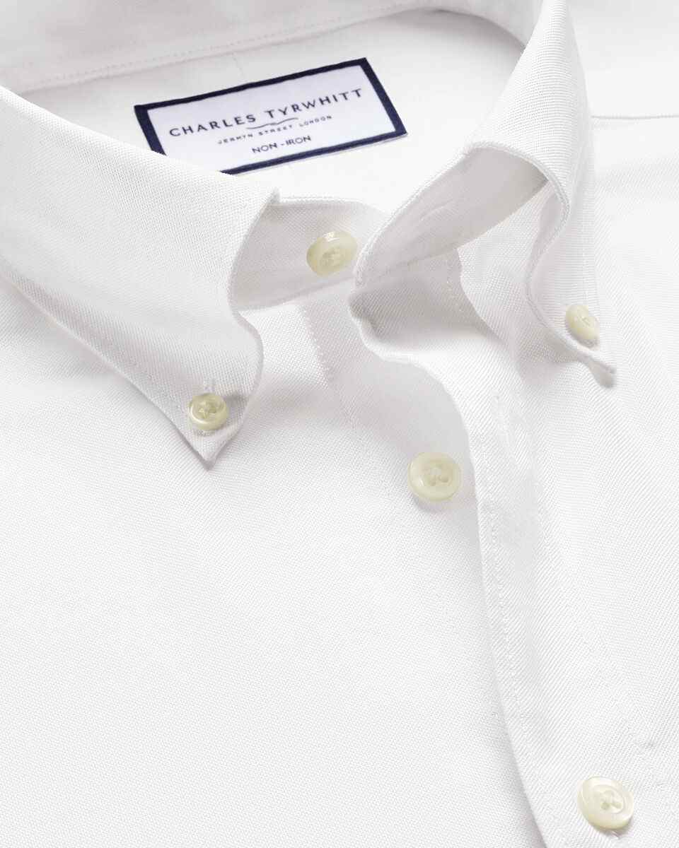 Non-Iron Stretch Oxford Shirt - White