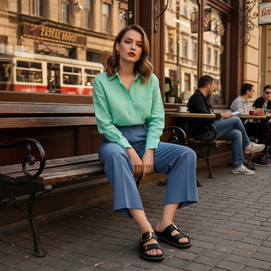Arch-In Black Action Leather Flats