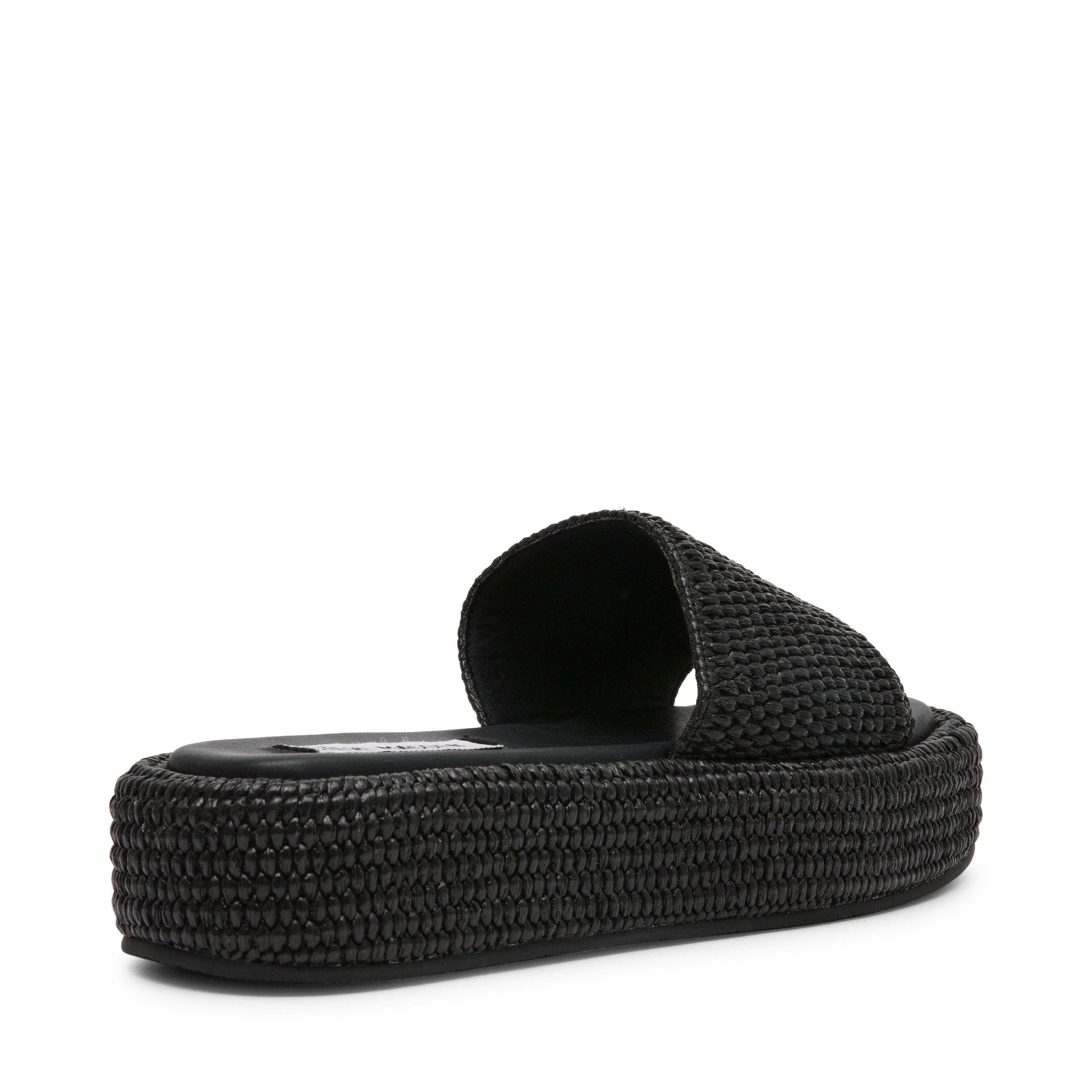 Beachy-In Black Raffia Wedges