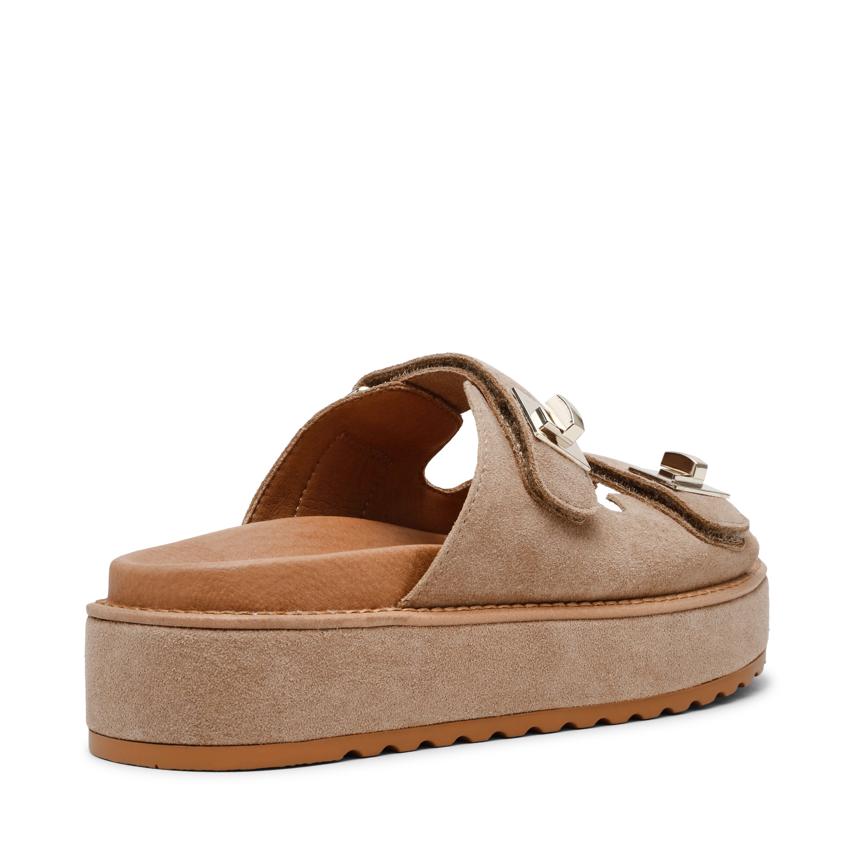 Bigschmona-In Taupe Suede Wedges