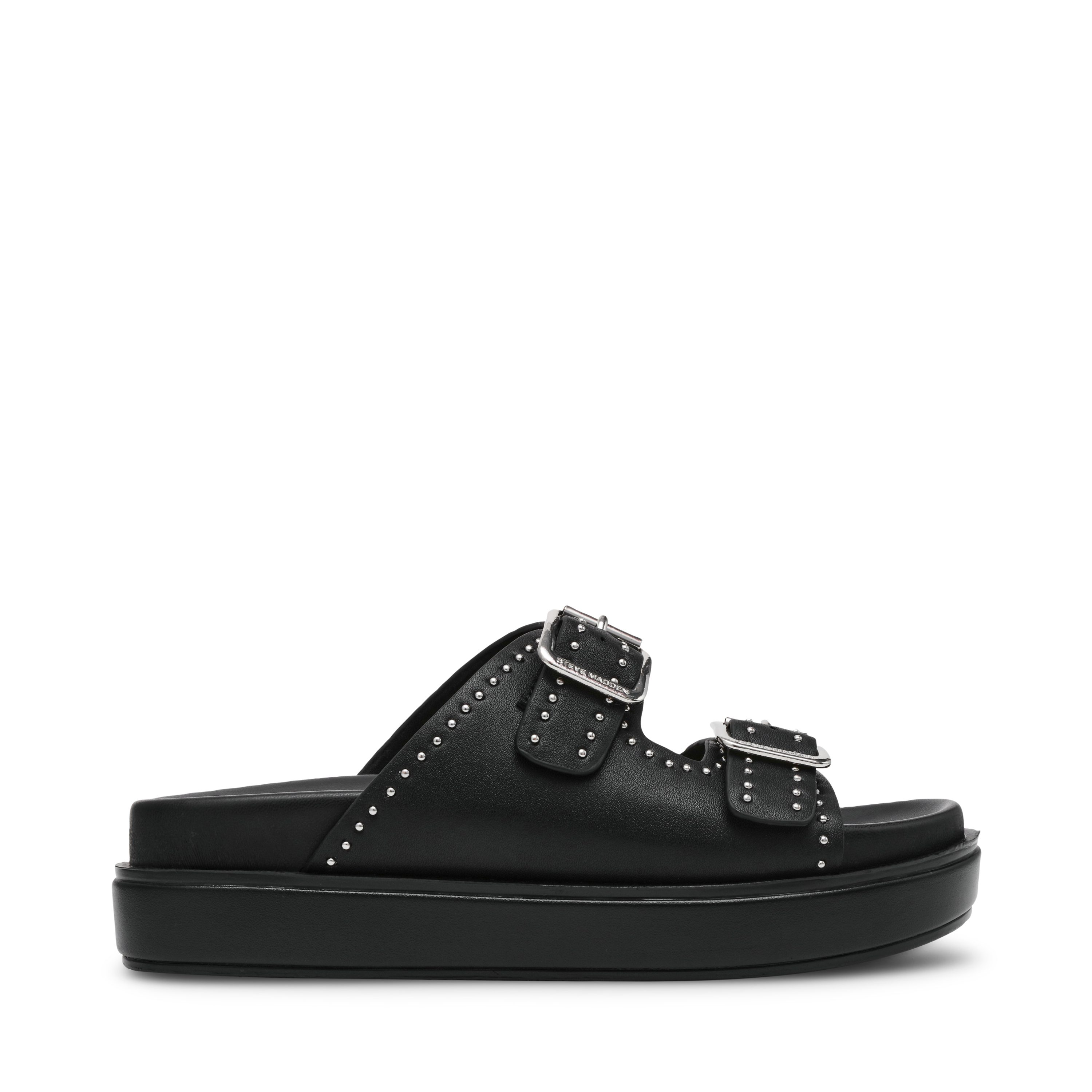 Freelance-In Black Action Leather Flats