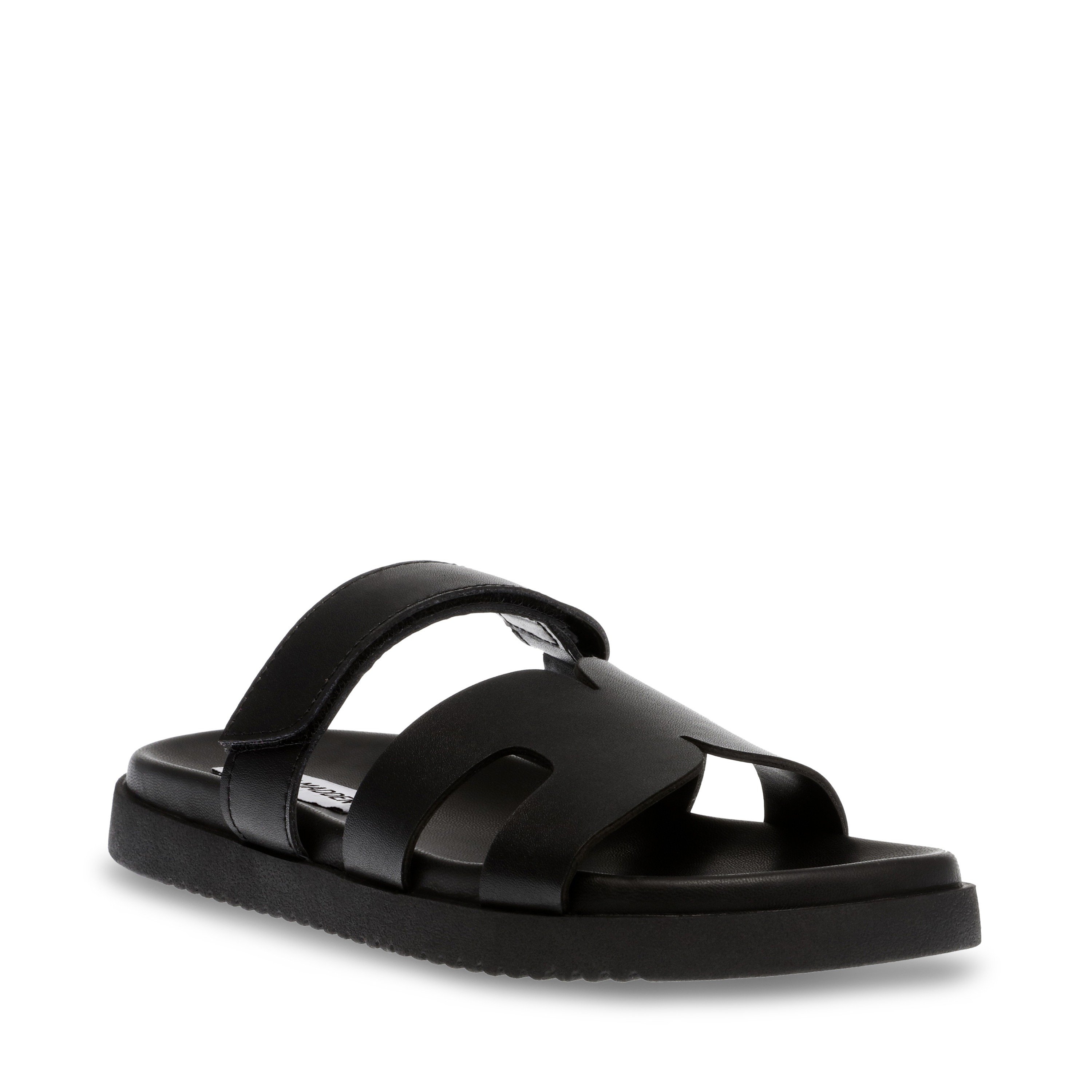 Missile-In Black Action Leather Flats