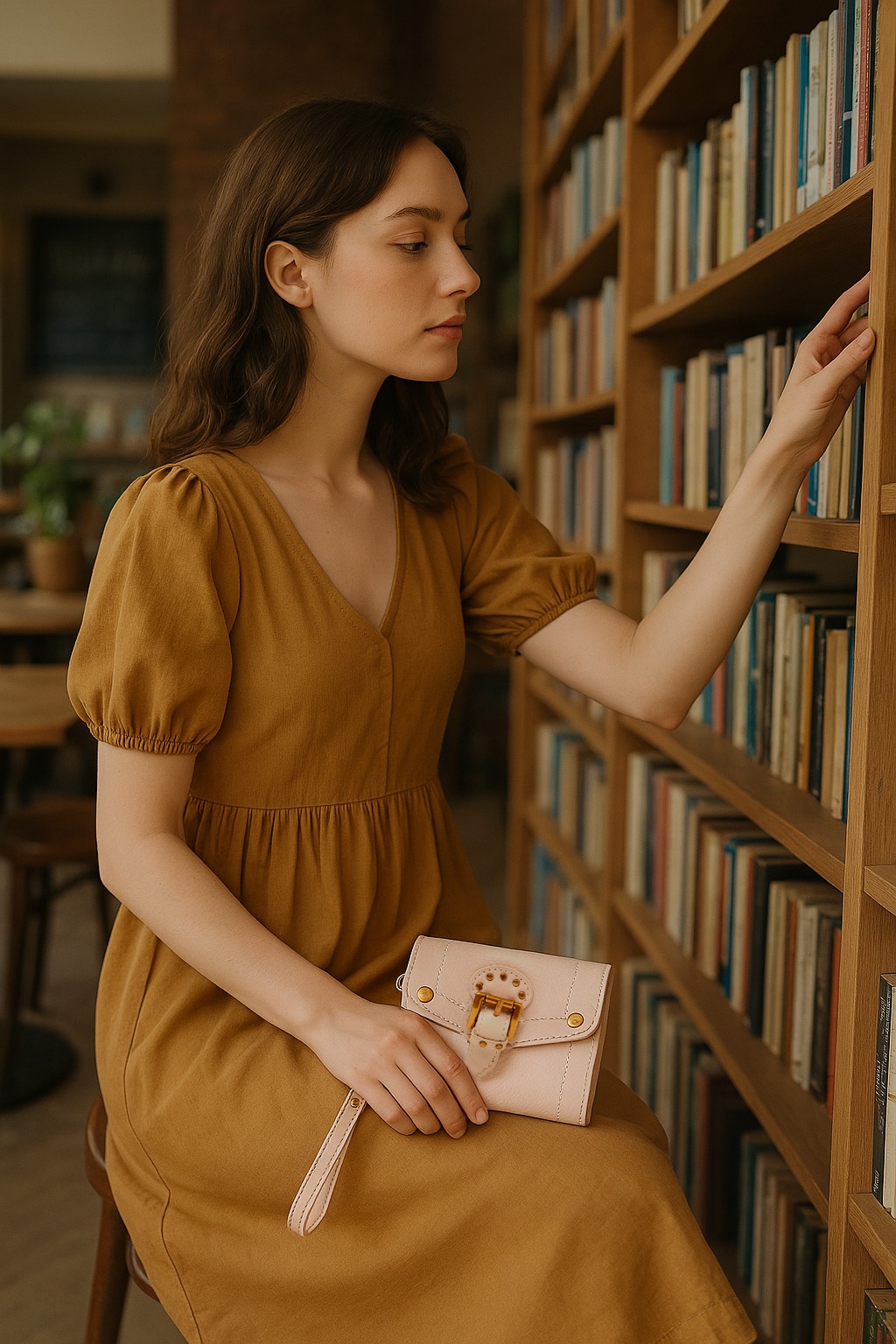Bwesten Linen Pink Clutches & Wallets
