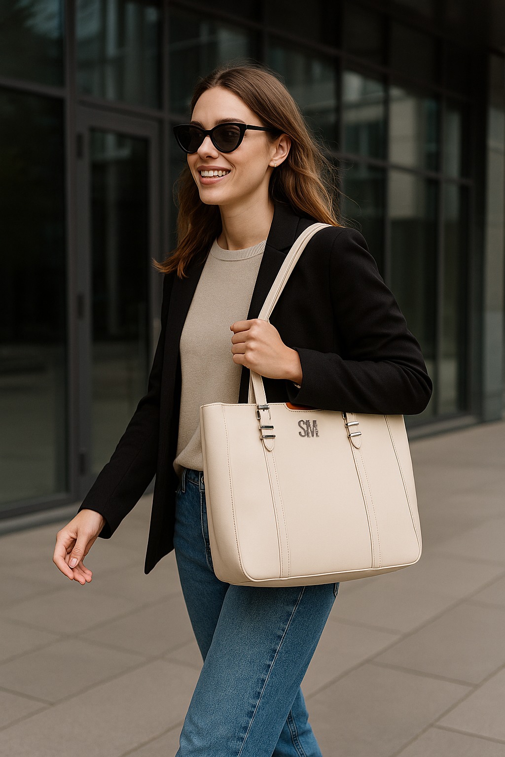 Bdusk Solid Vanilla Tote