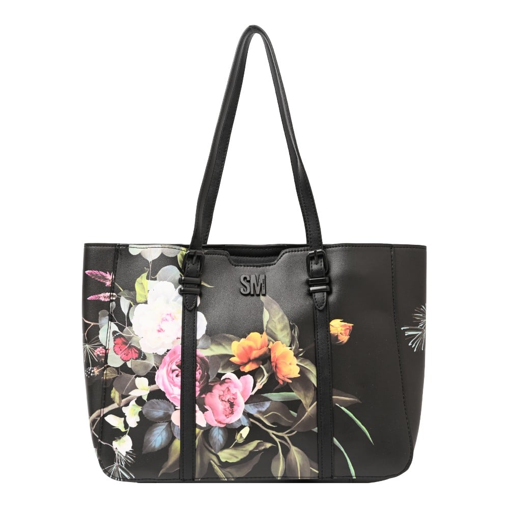 Bdusk-F Floral Black Tote