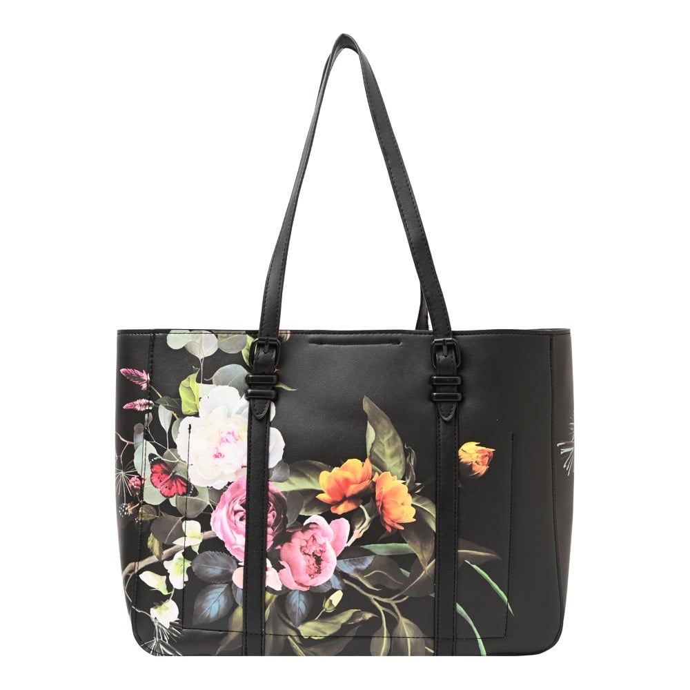 Bdusk-F Floral Black Tote
