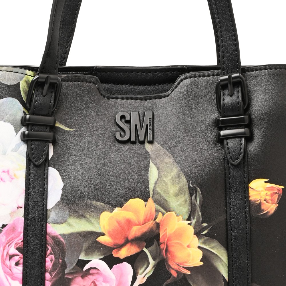 Bdusk-F Floral Black Tote
