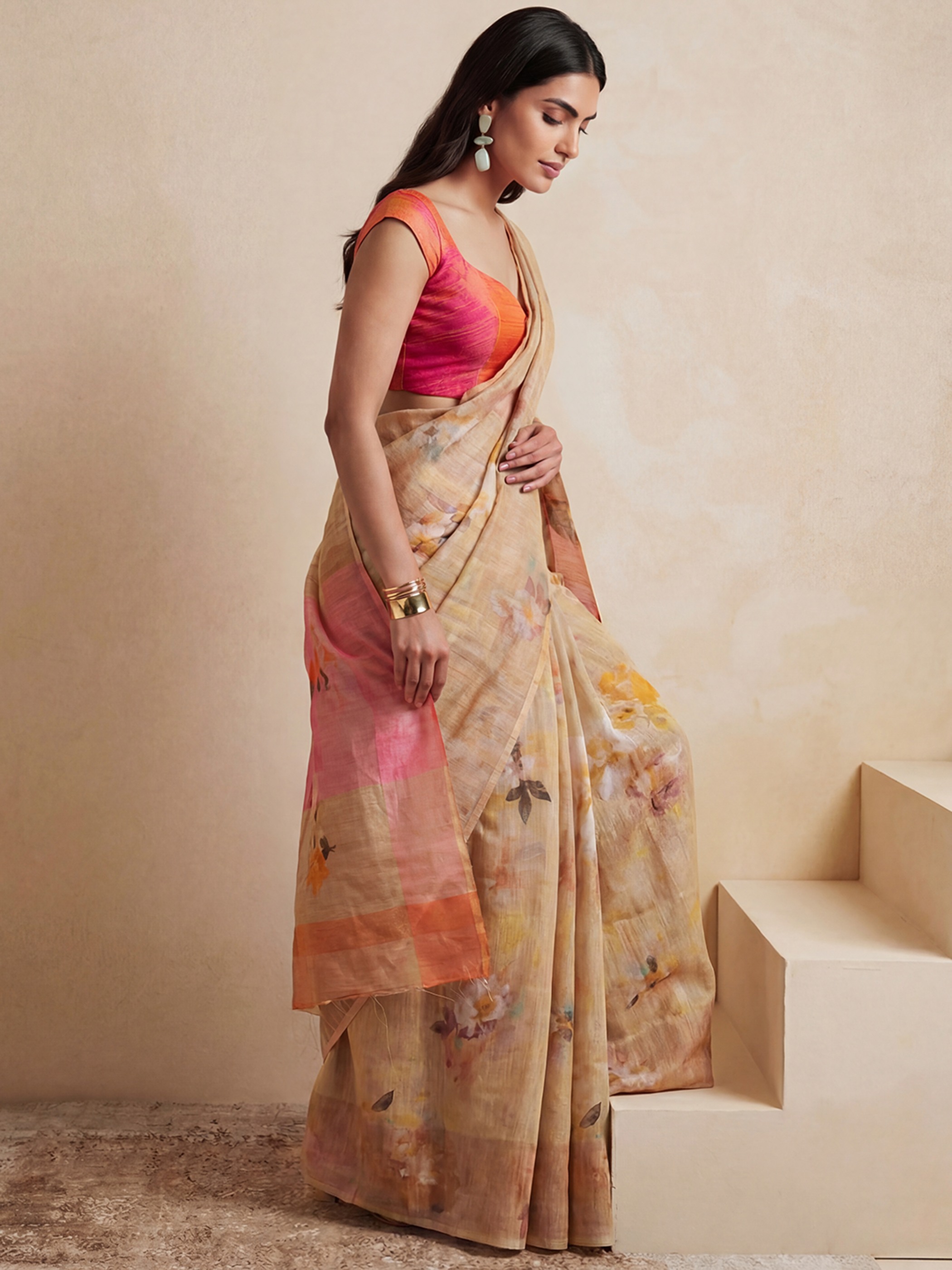 A Sip Of Sunshine Saree - SATYA PAUL